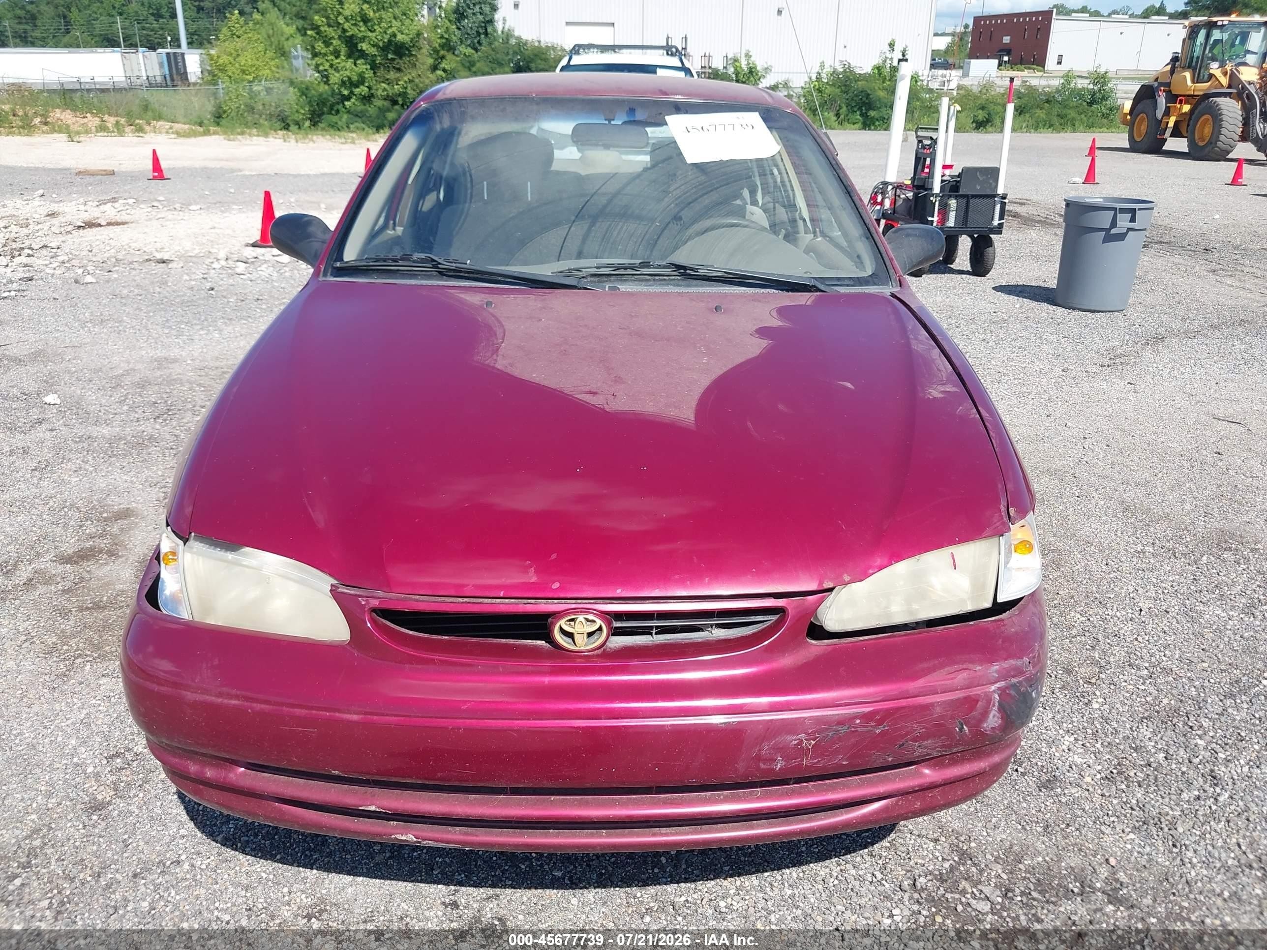 1999 Toyota Corolla Ce Red vin: 2T1BR12E8XC188201