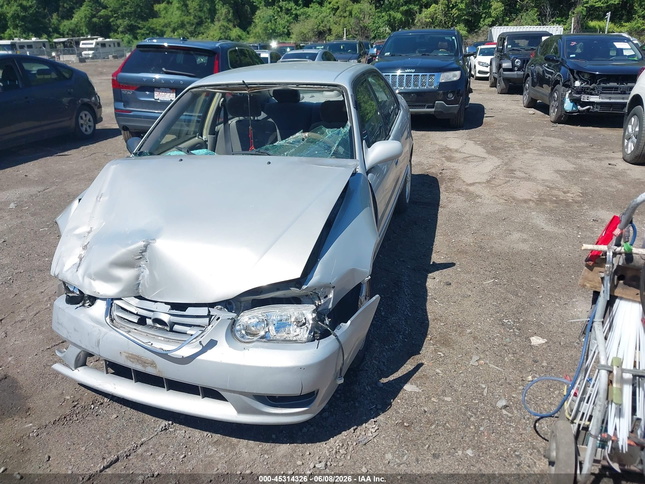 2001 Toyota Corolla Le Gray vin: 2T1BR12E91C466143