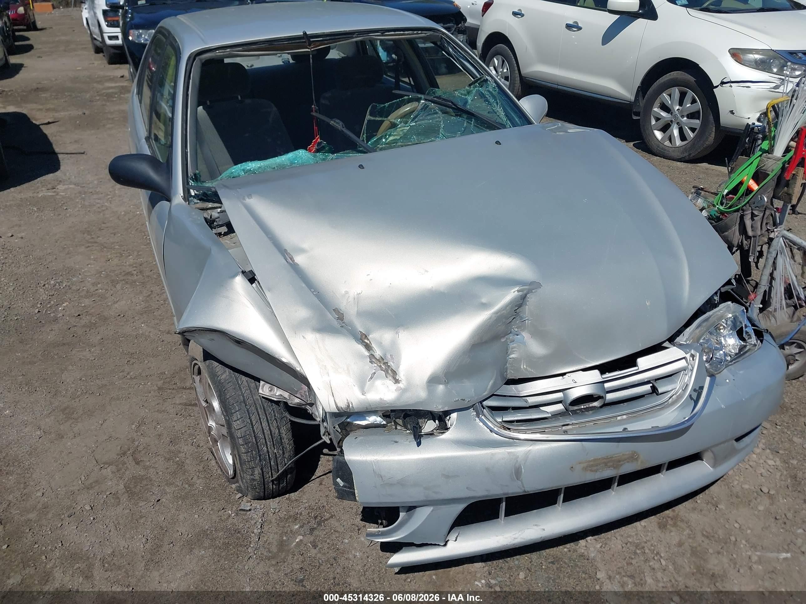 2001 Toyota Corolla Le Gray vin: 2T1BR12E91C466143