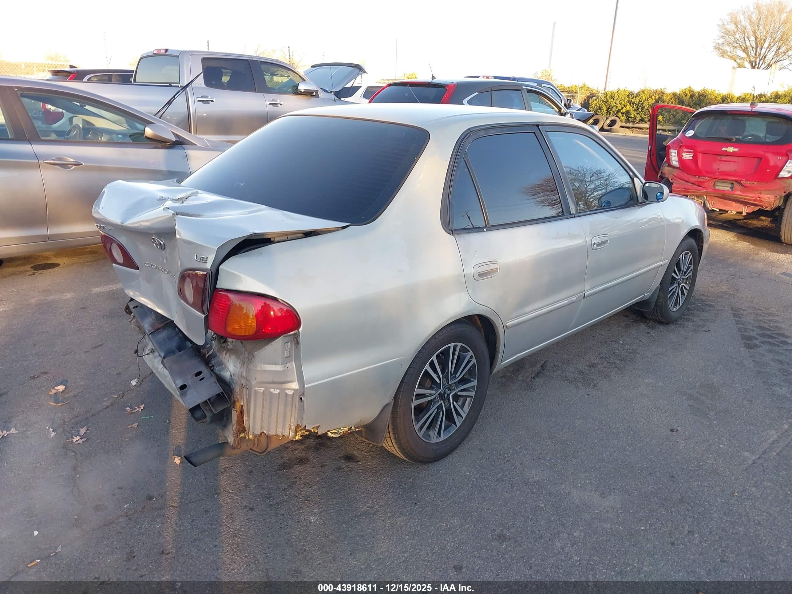 2002 Toyota Corolla Le Серебряный vin: 2T1BR12E92C549072