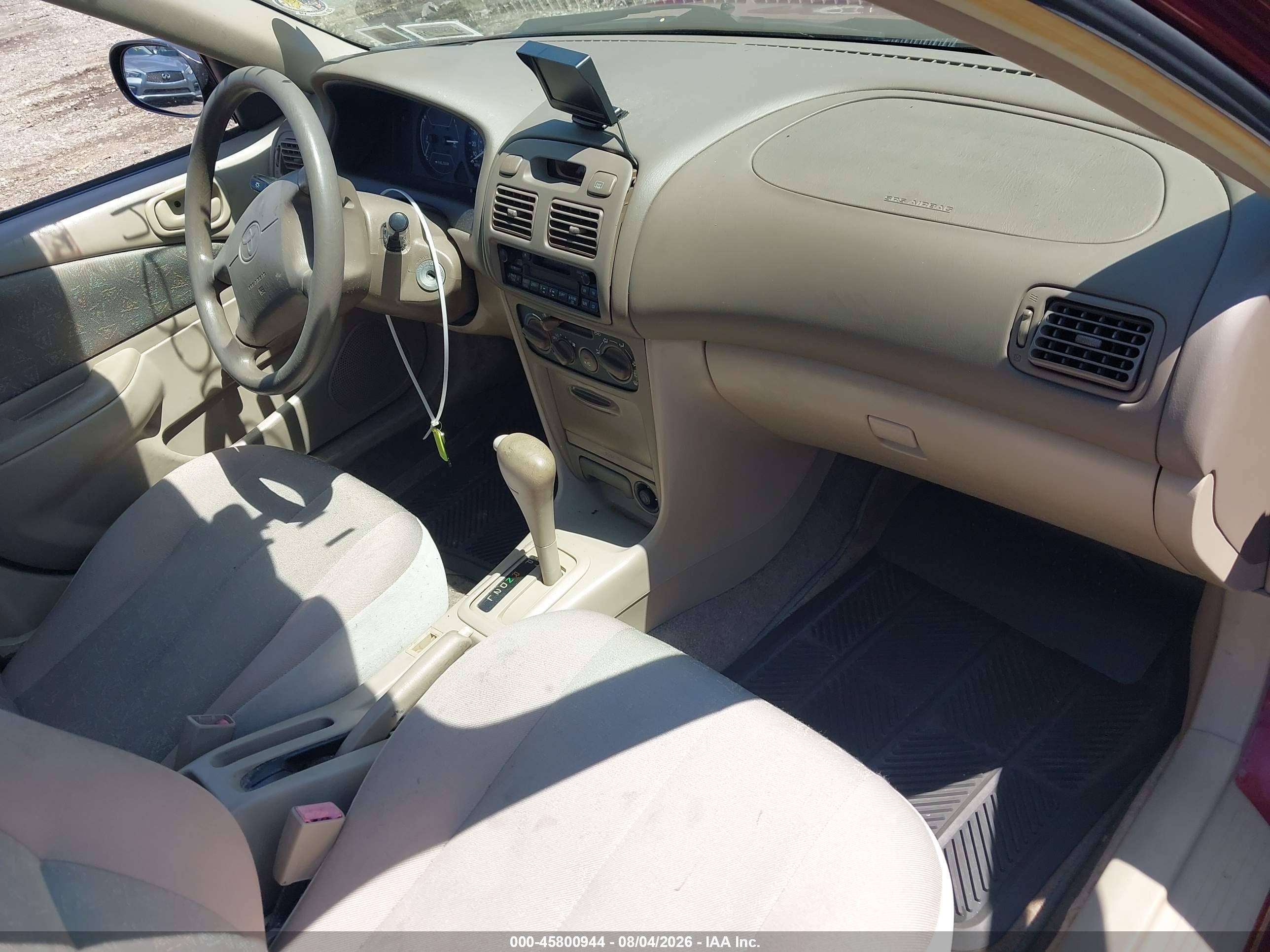 2000 Toyota Corolla Ve Maroon vin: 2T1BR12E9YC272674