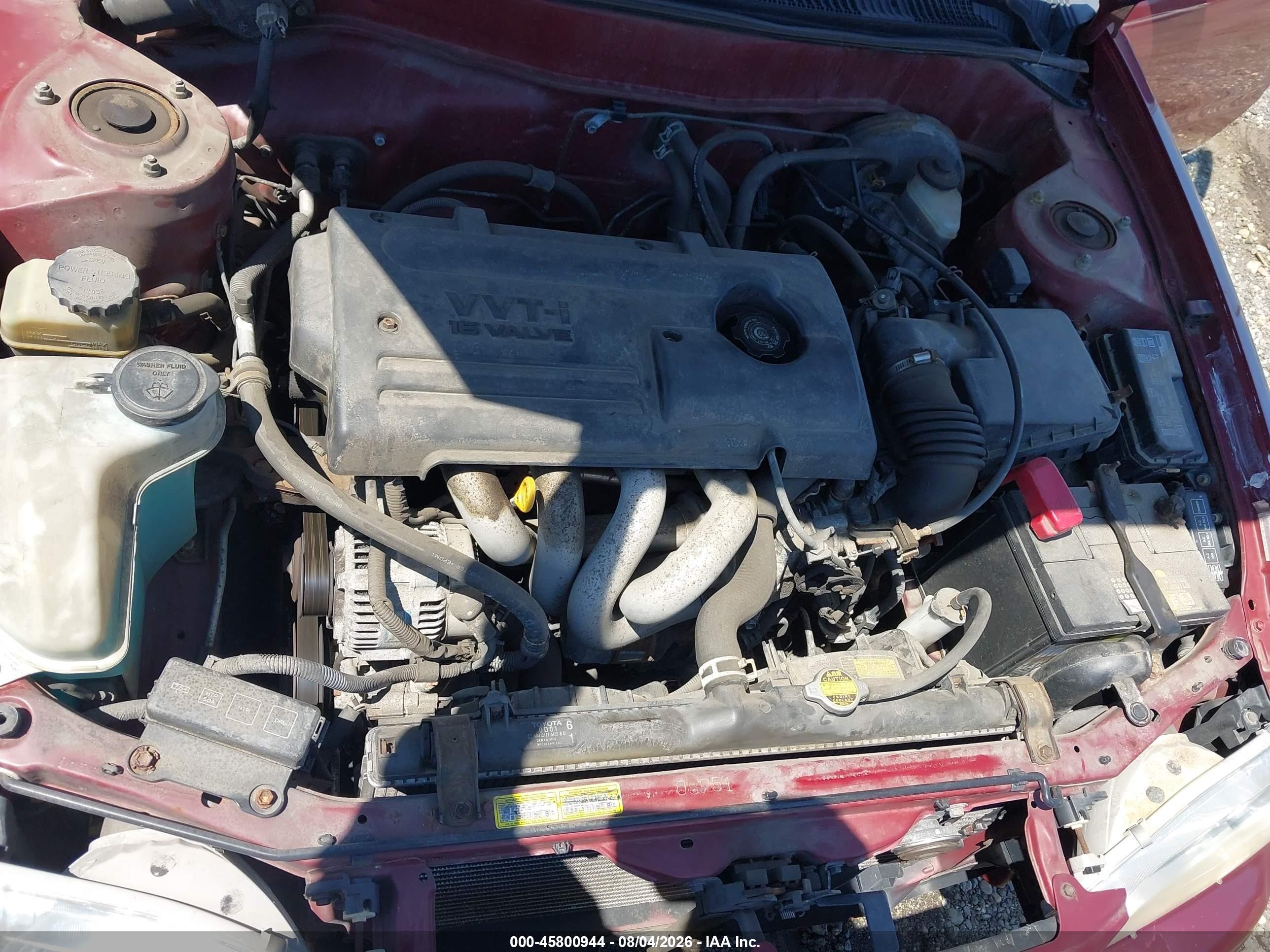 2000 Toyota Corolla Ve Maroon vin: 2T1BR12E9YC272674