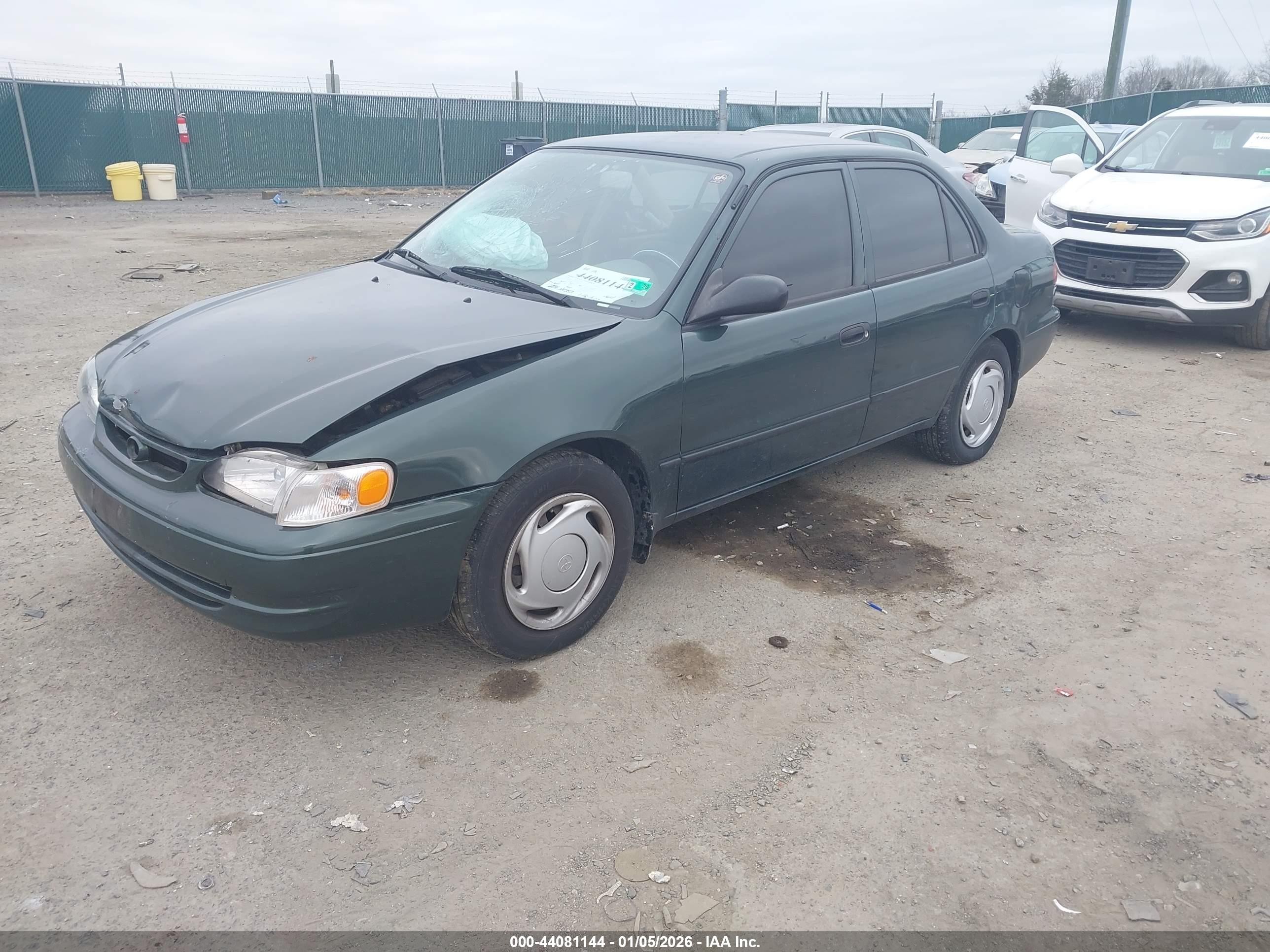2000 Toyota Corolla Ce Green vin: 2T1BR12E9YC340343