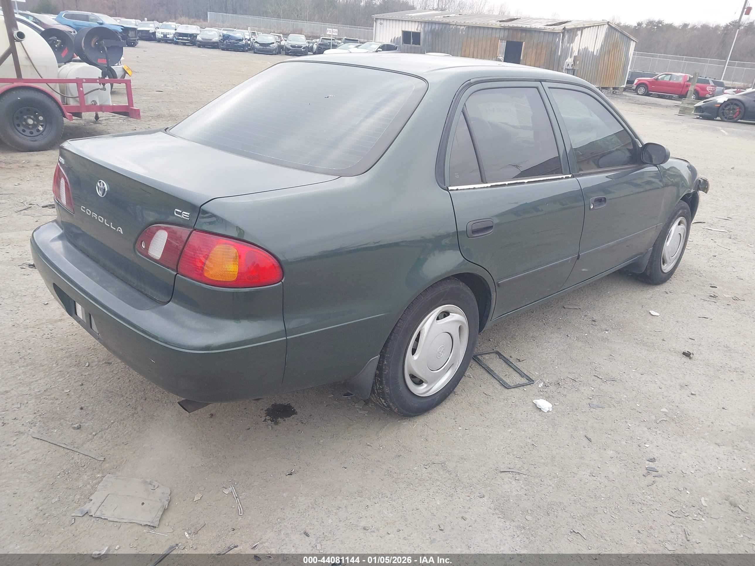 2000 Toyota Corolla Ce Green vin: 2T1BR12E9YC340343