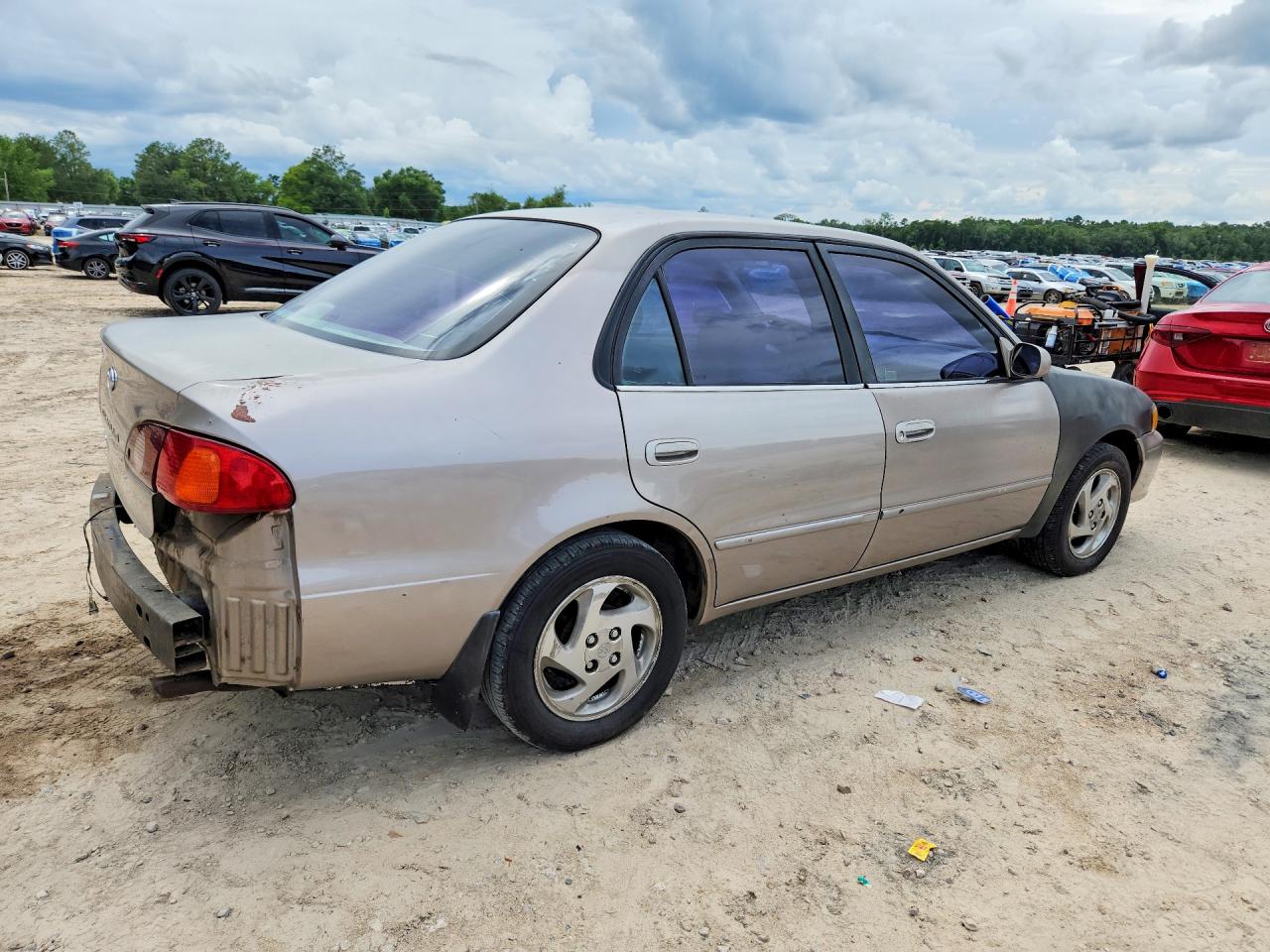 2001 Toyota Corolla Ce Beige vin: 2T1BR12EX1C833034