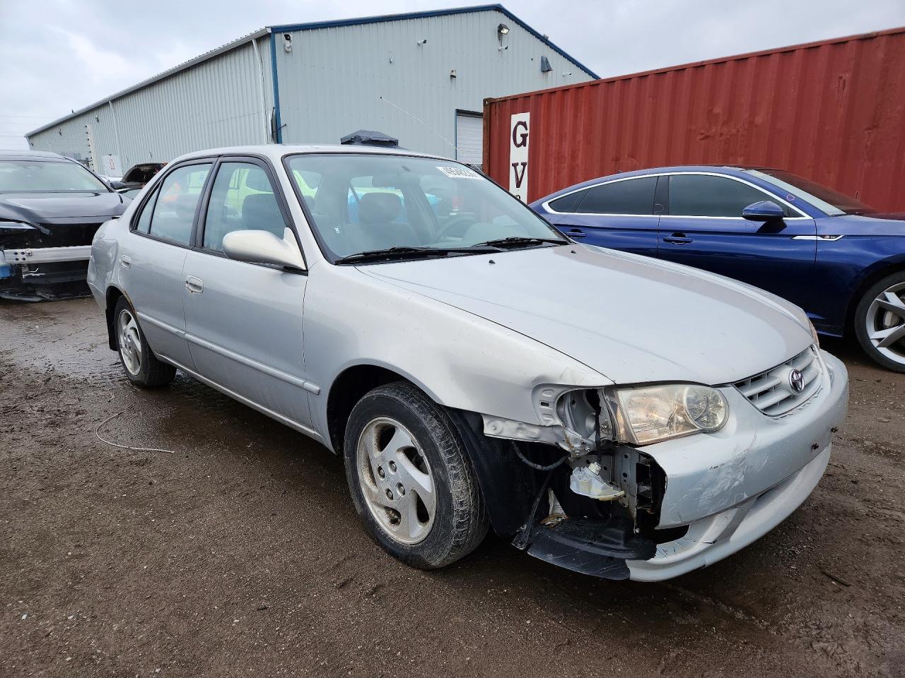 2001 Toyota Corolla Ce Silver vin: 2T1BR12EX1C833843