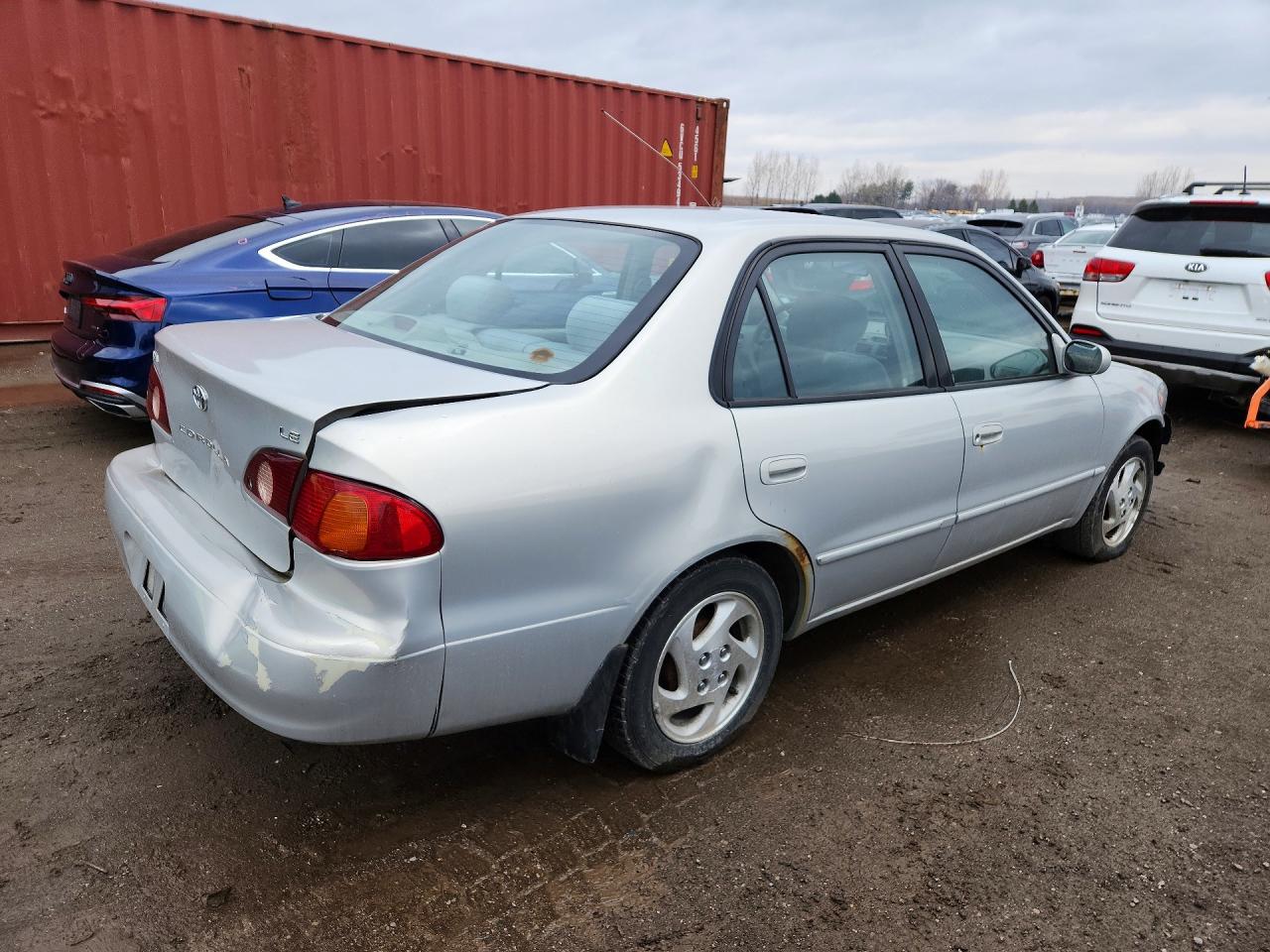 2001 Toyota Corolla Ce Silver vin: 2T1BR12EX1C833843