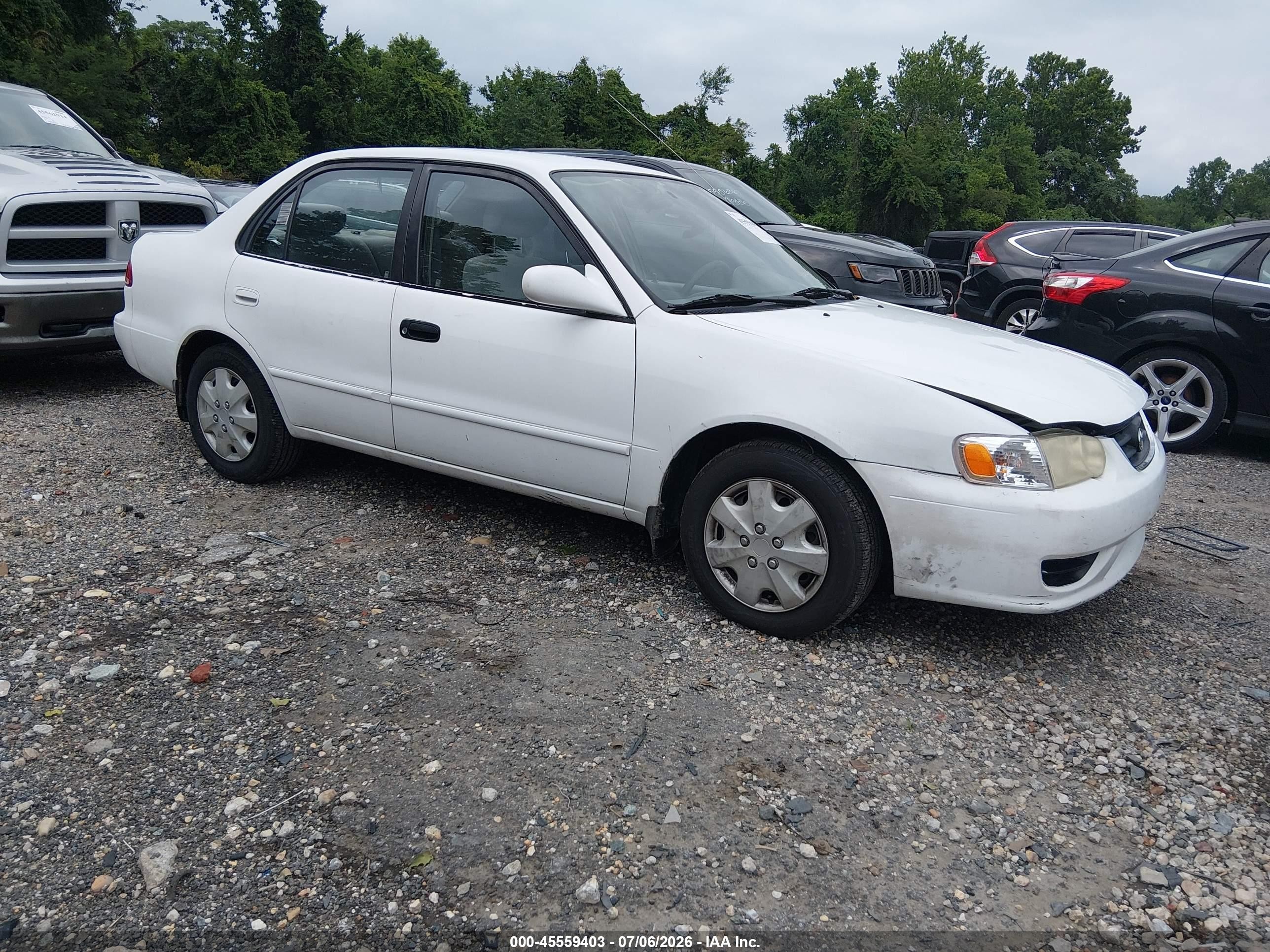 2002 Toyota Corolla Le White vin: 2T1BR12EX2C567385