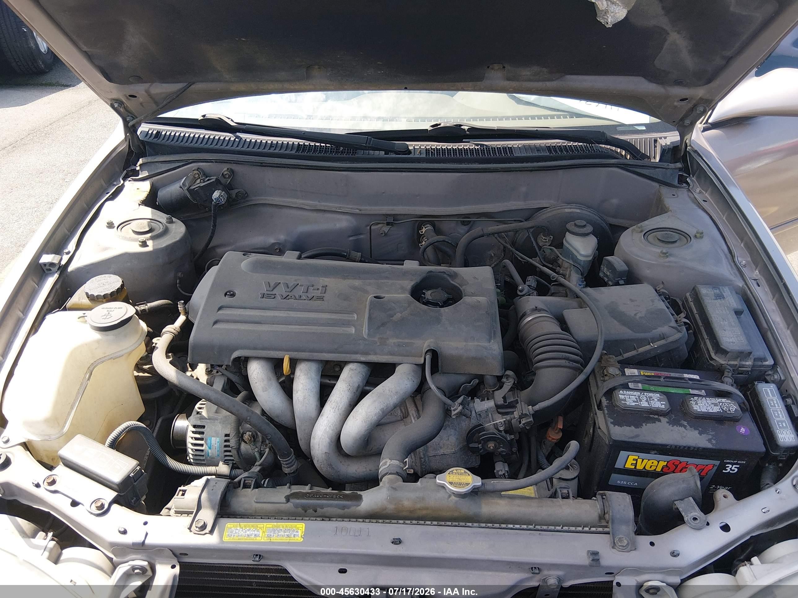 2002 Toyota Corolla Le Beige vin: 2T1BR12EX2C574305