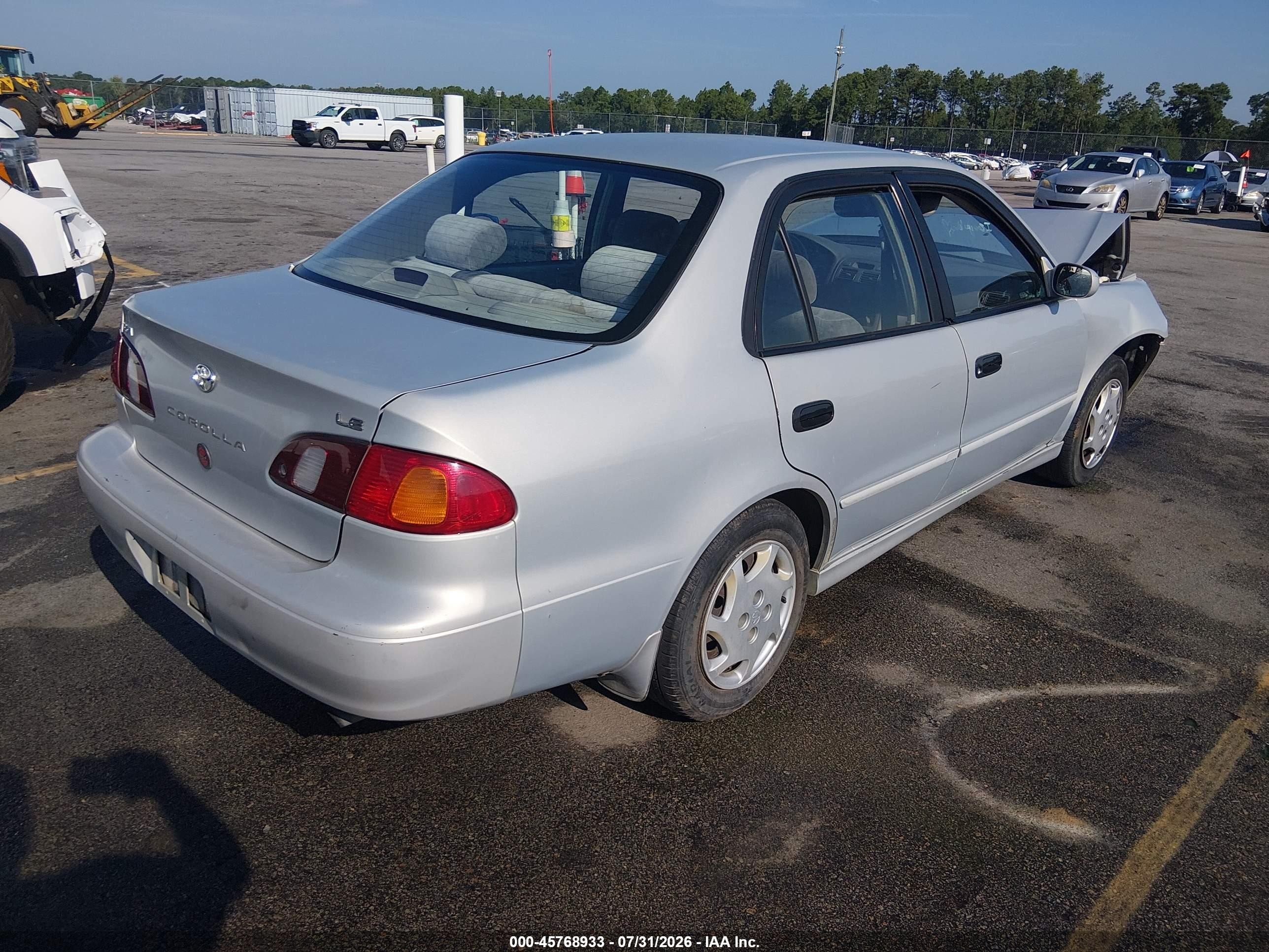 1999 Toyota Corolla Le Gray vin: 2T1BR12EXXC188474