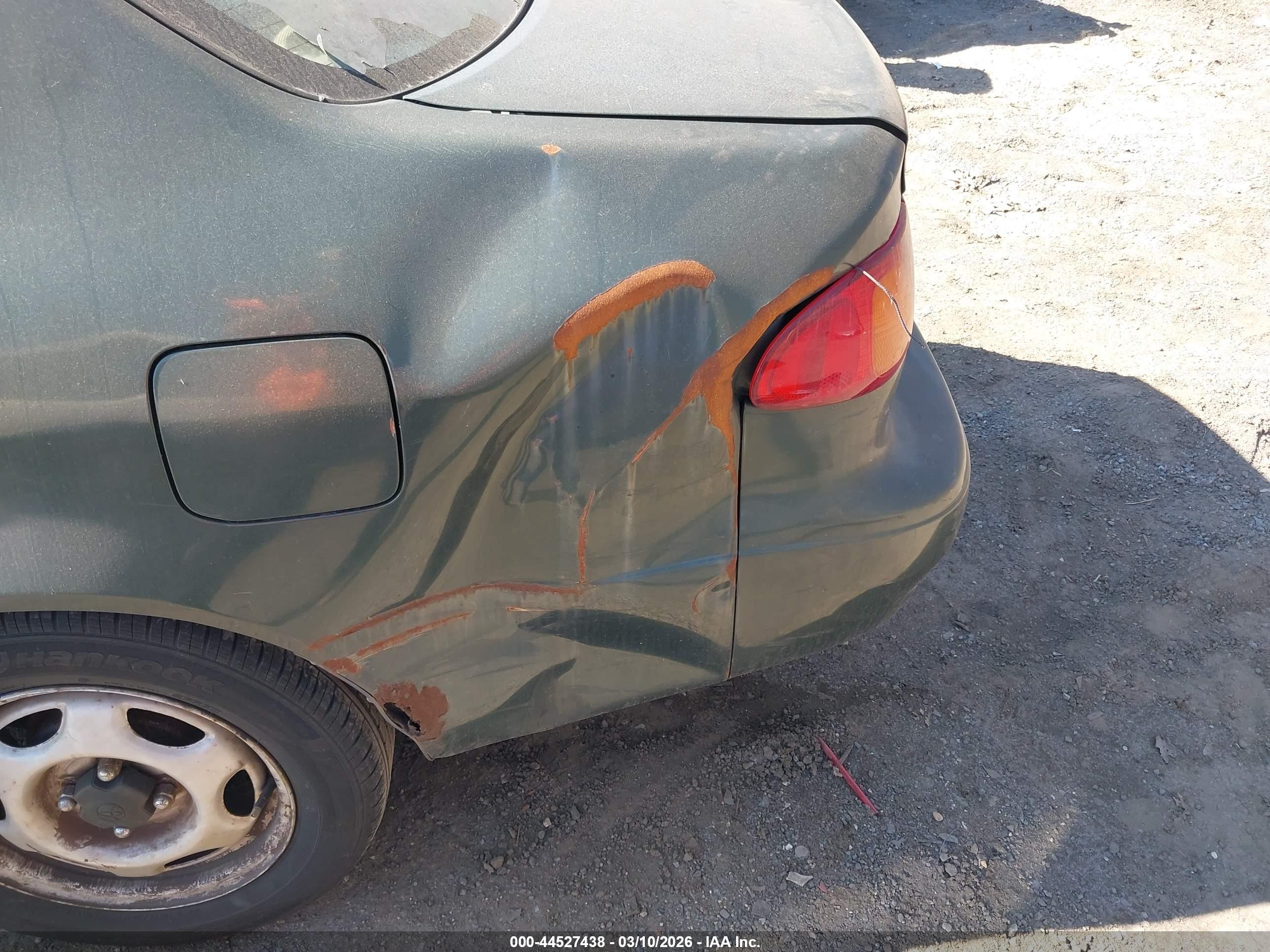 2000 Toyota Corolla Ve Green vin: 2T1BR12EXYC286986
