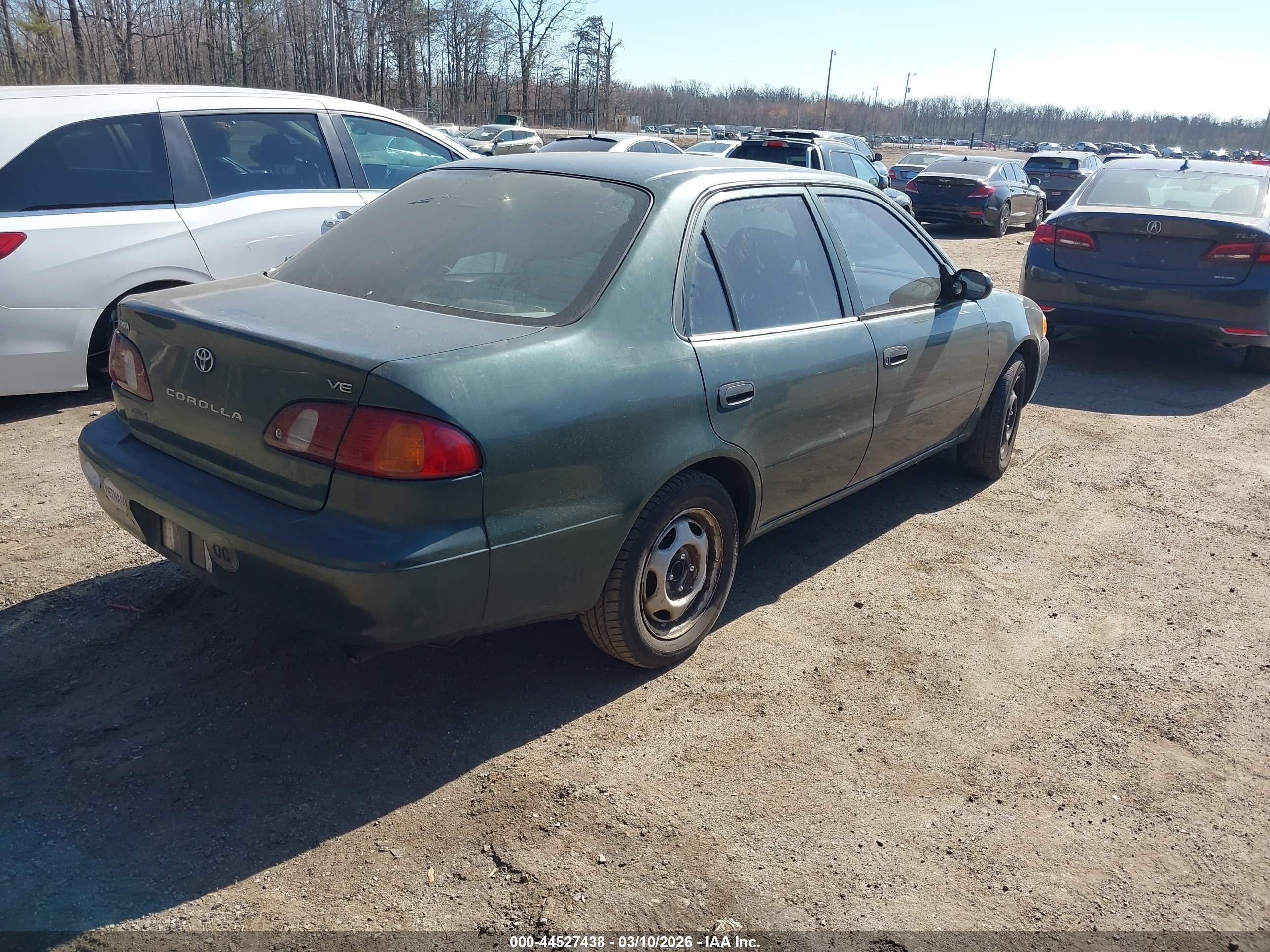 2000 Toyota Corolla Ve Green vin: 2T1BR12EXYC286986
