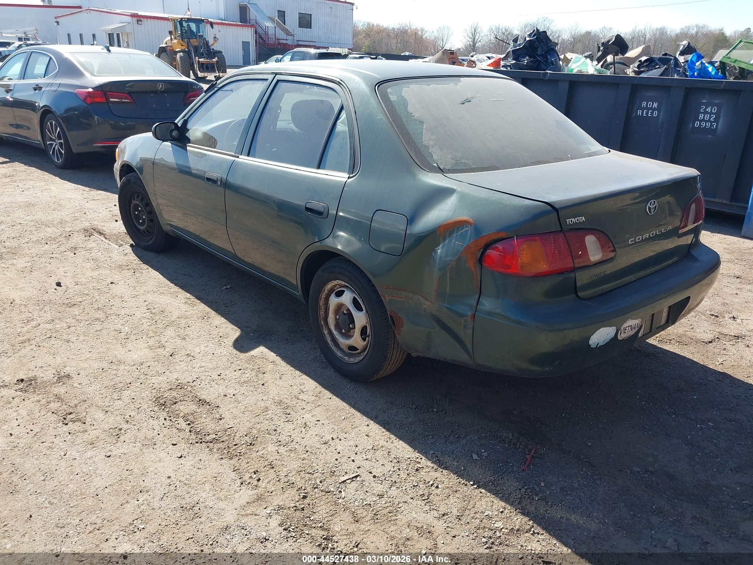 2000 Toyota Corolla Ve Green vin: 2T1BR12EXYC286986