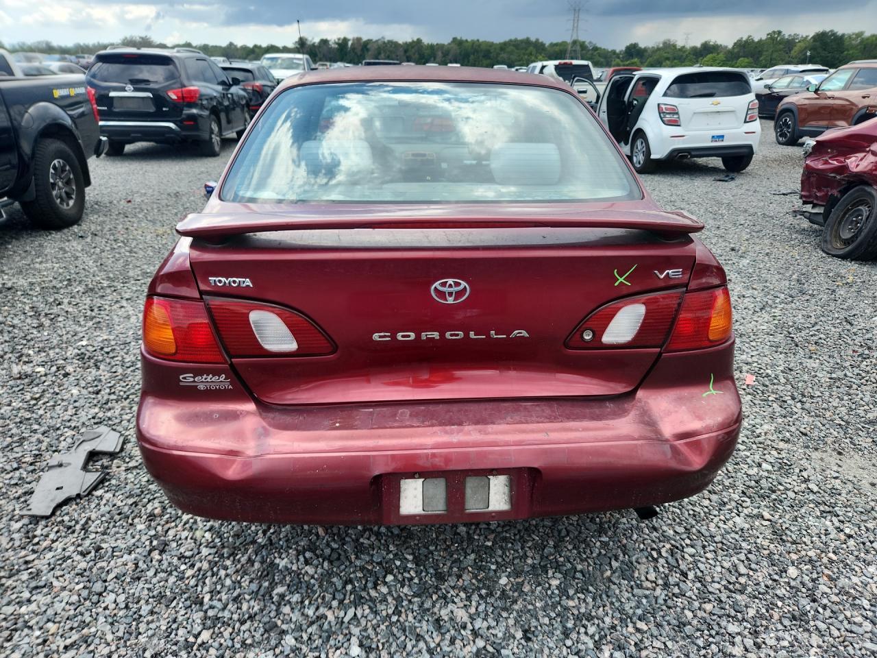 2000 Toyota Corolla Ve Burgundy vin: 2T1BR12EXYC298278