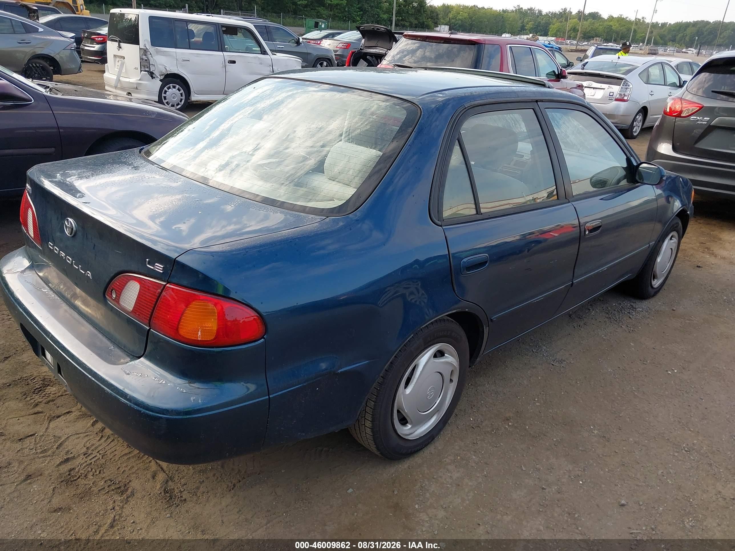 1998 Toyota Corolla Le Teal vin: 2T1BR18E3WC015563