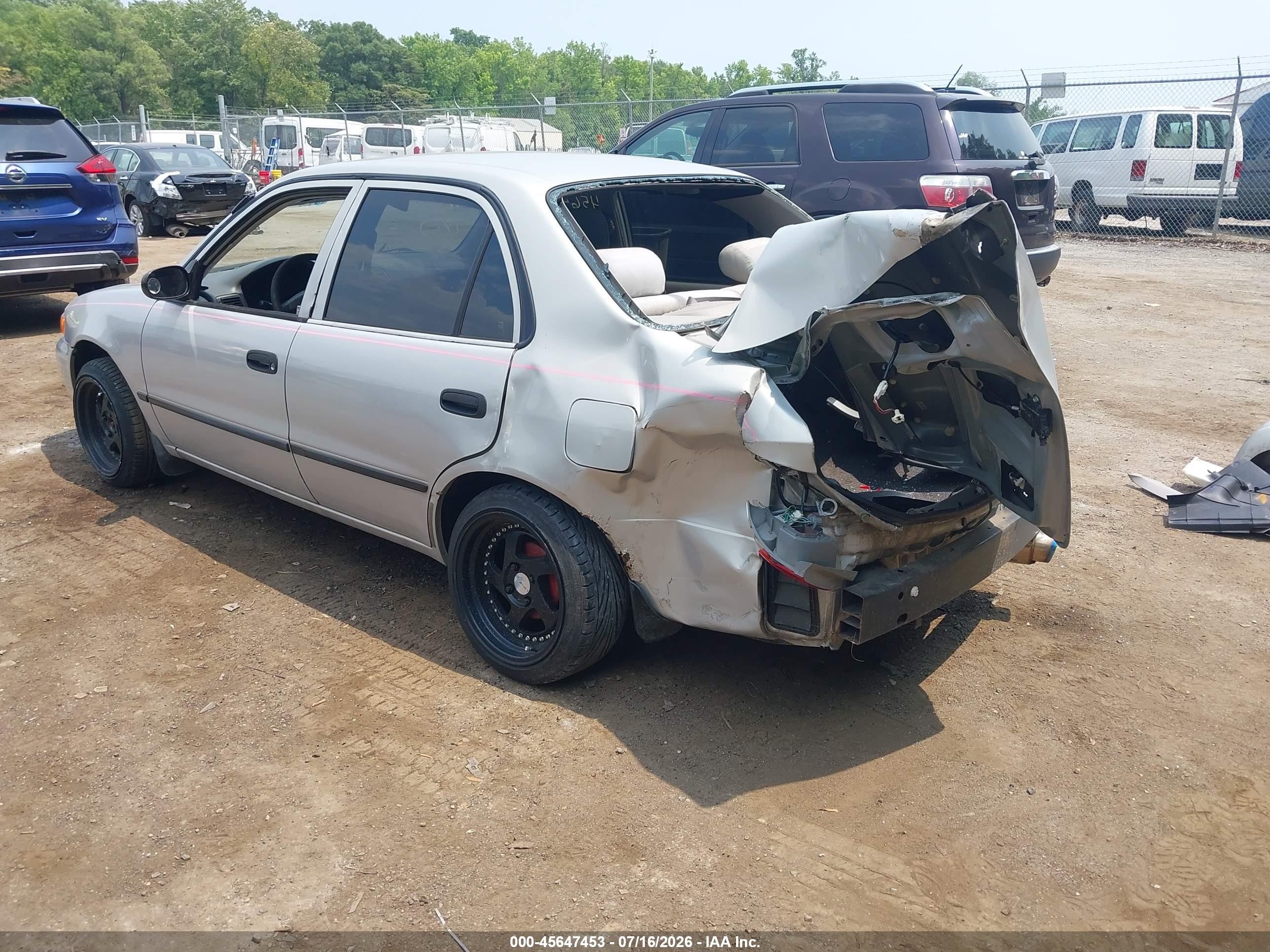 2000 Toyota Corolla Ce Silver vin: 2T1BR18E3YC328955