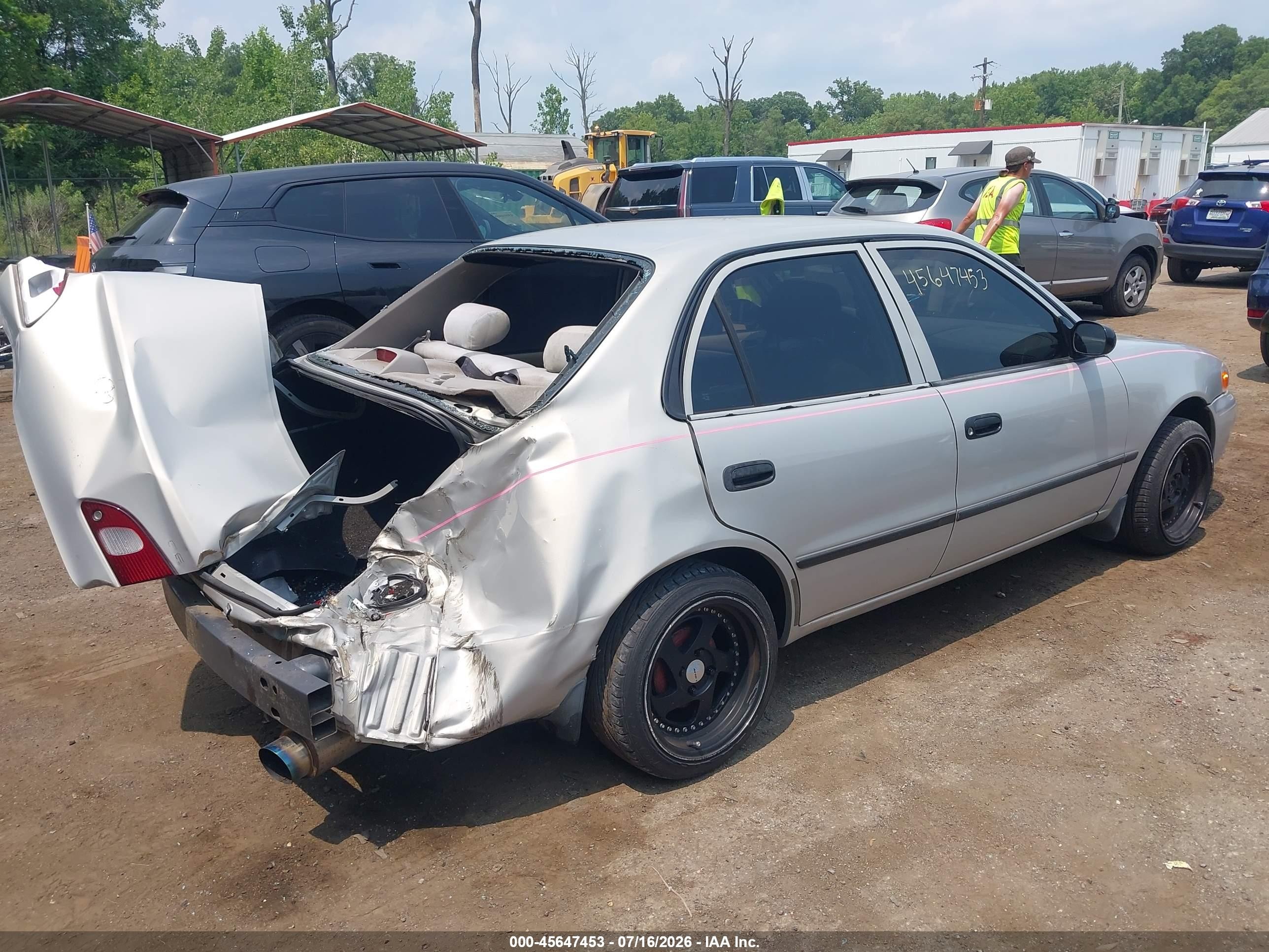 2000 Toyota Corolla Ce Silver vin: 2T1BR18E3YC328955