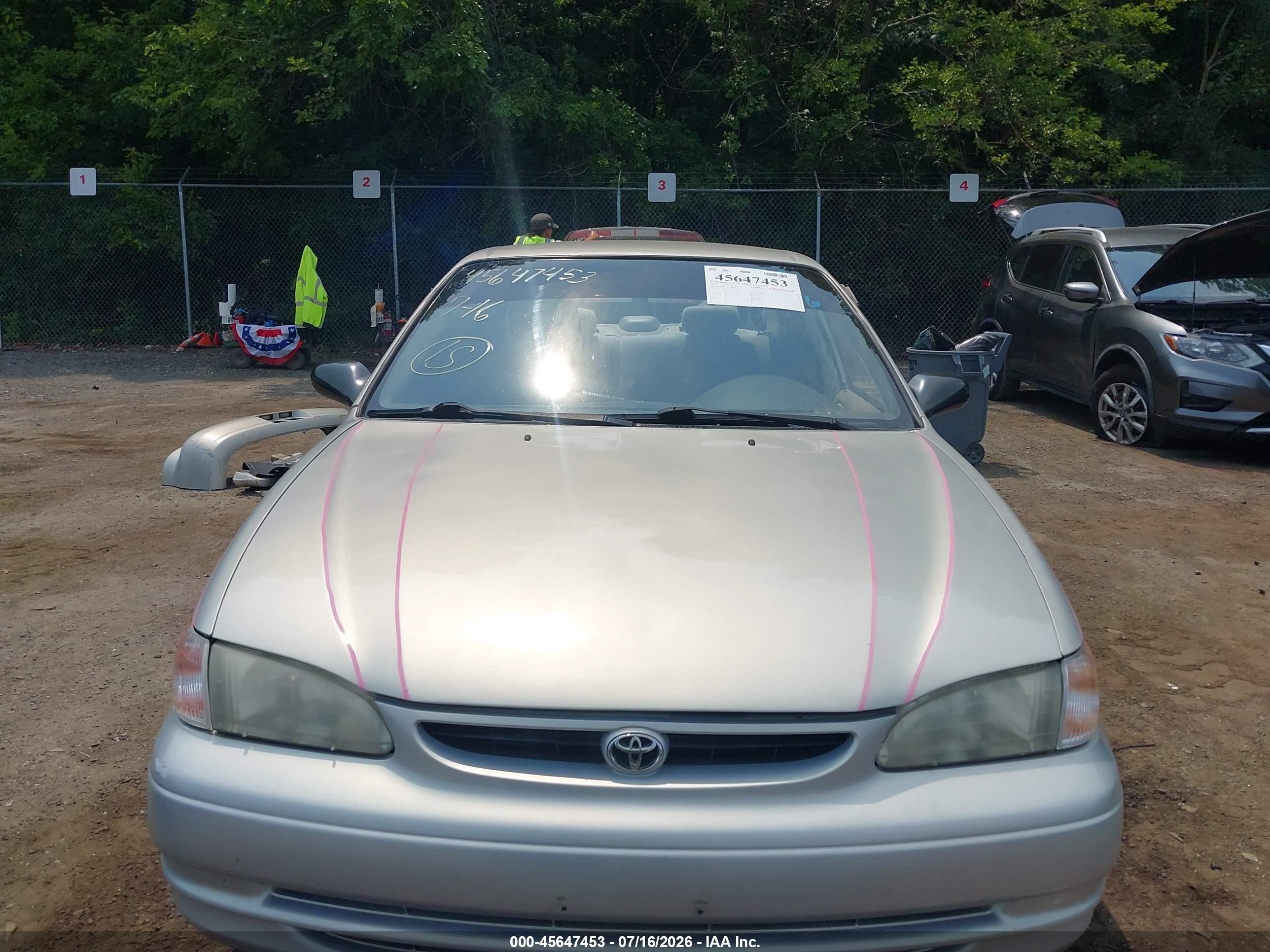 2000 Toyota Corolla Ce Silver vin: 2T1BR18E3YC328955