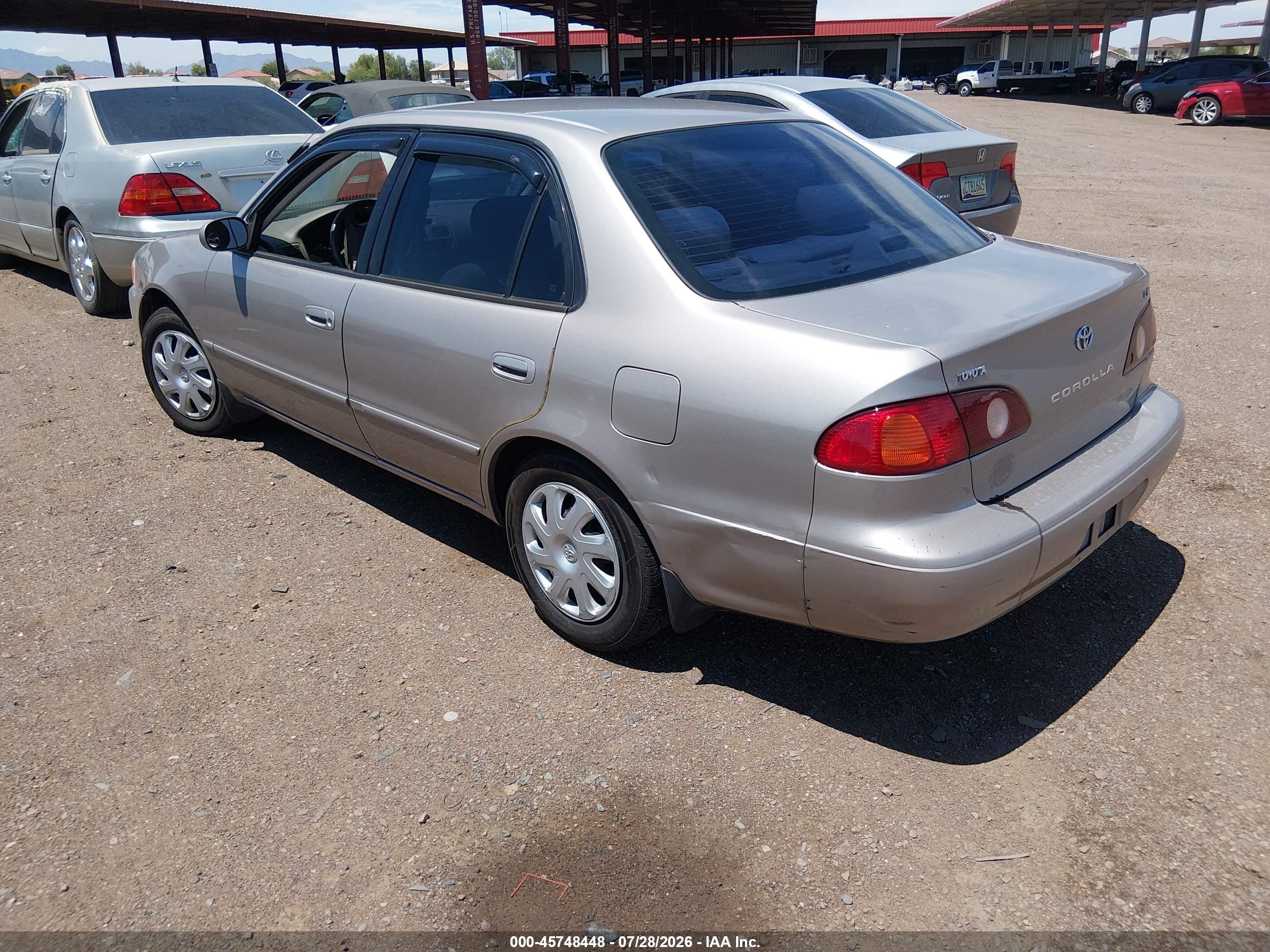 2002 Toyota Corolla Le Бежевый vin: 2T1BR18E52C550890
