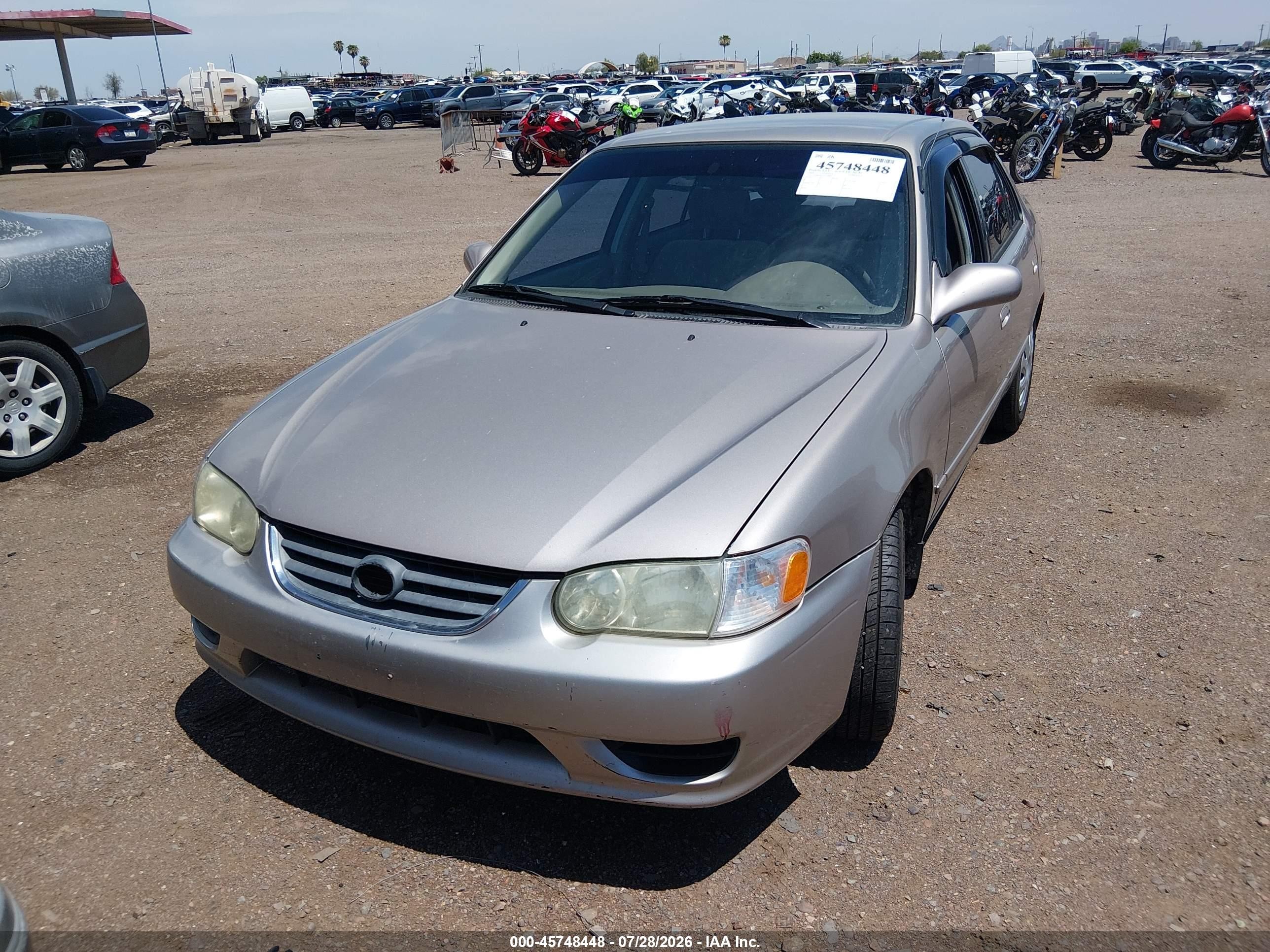 2002 Toyota Corolla Le Бежевый vin: 2T1BR18E52C550890