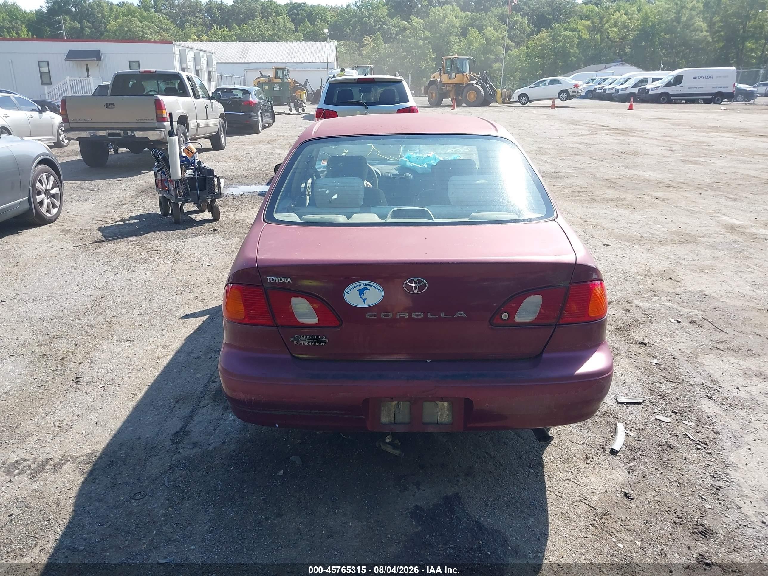 1998 Toyota Corolla Le Burgundy vin: 2T1BR18E5WC018612
