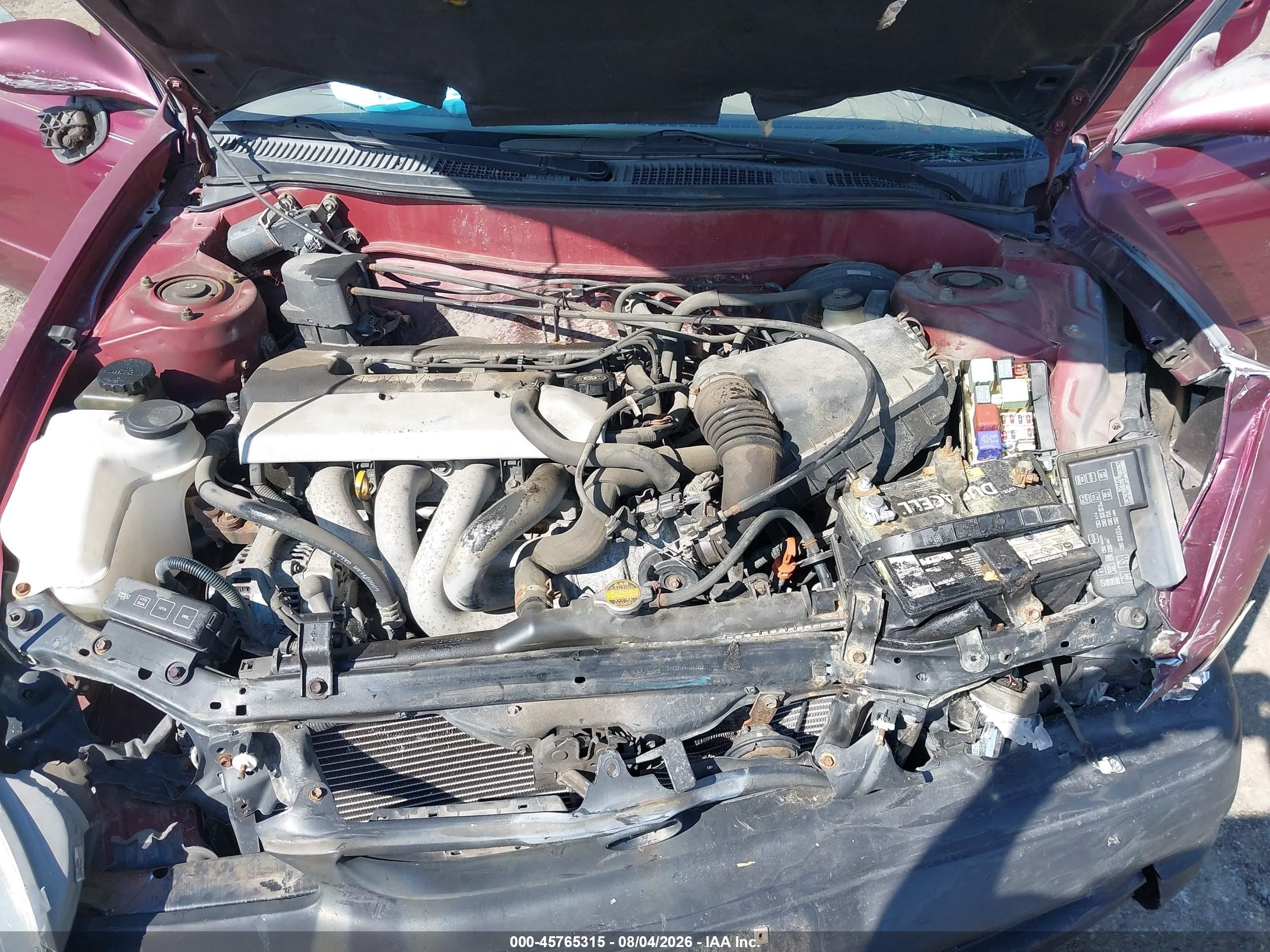 1998 Toyota Corolla Le Burgundy vin: 2T1BR18E5WC018612