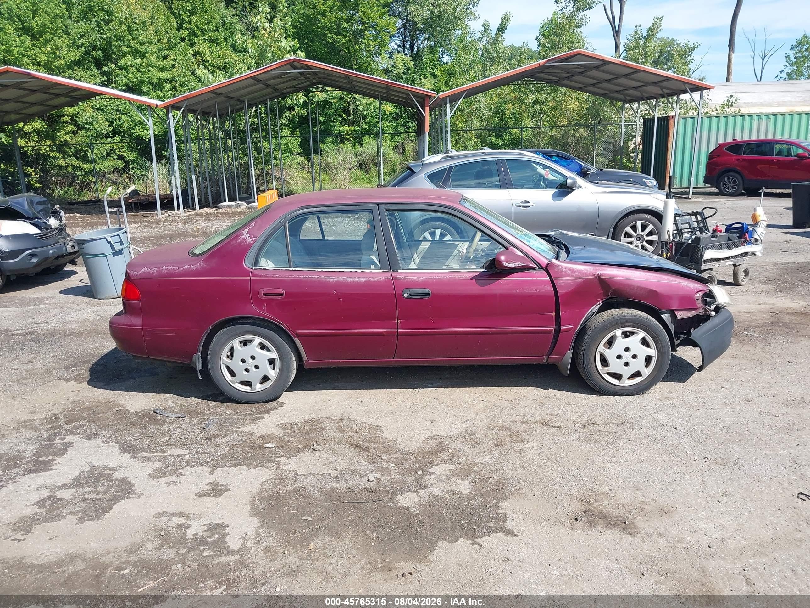 1998 Toyota Corolla Le Burgundy vin: 2T1BR18E5WC018612