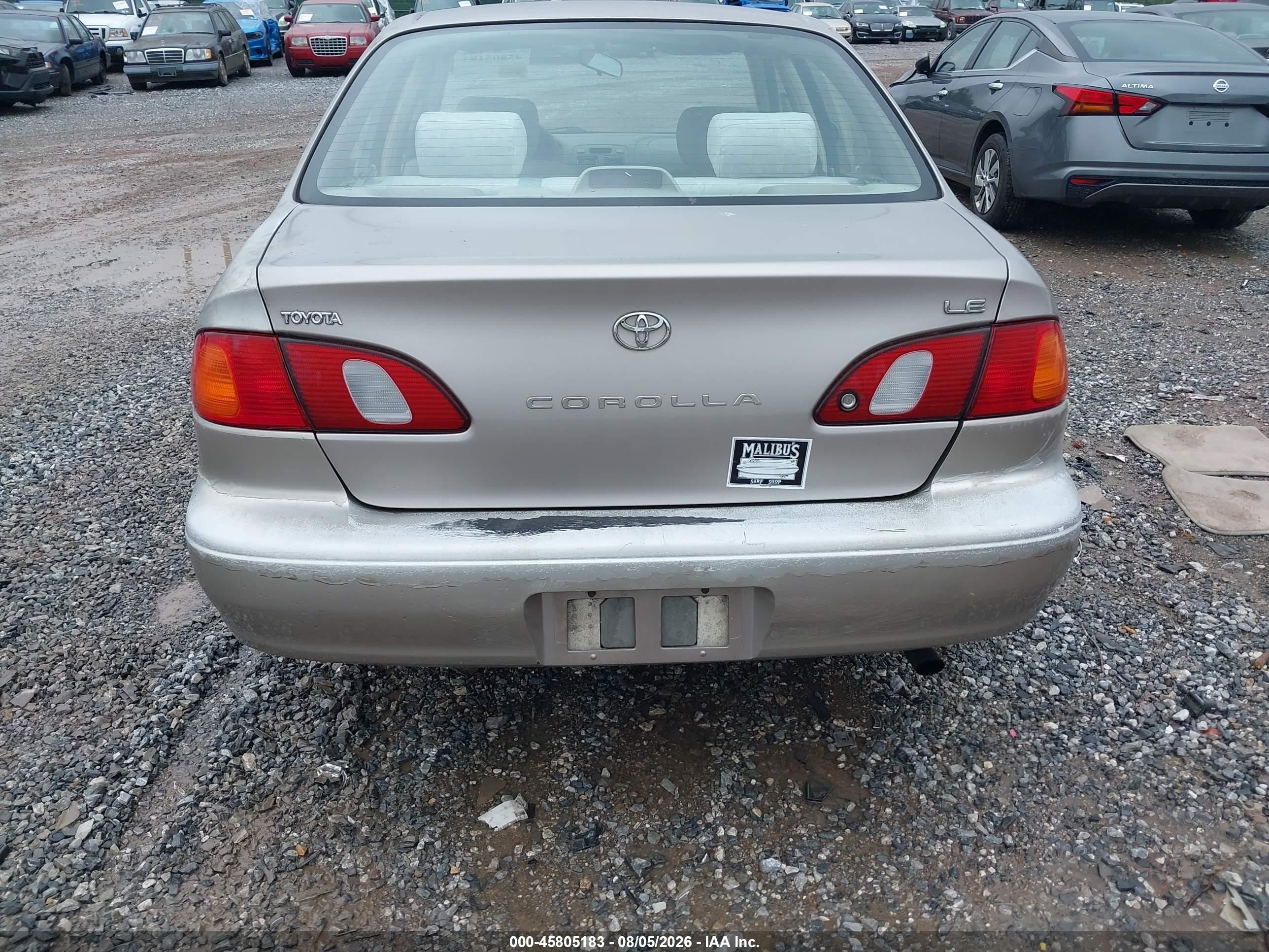 1998 Toyota Corolla Le Tan vin: 2T1BR18E6WC045611