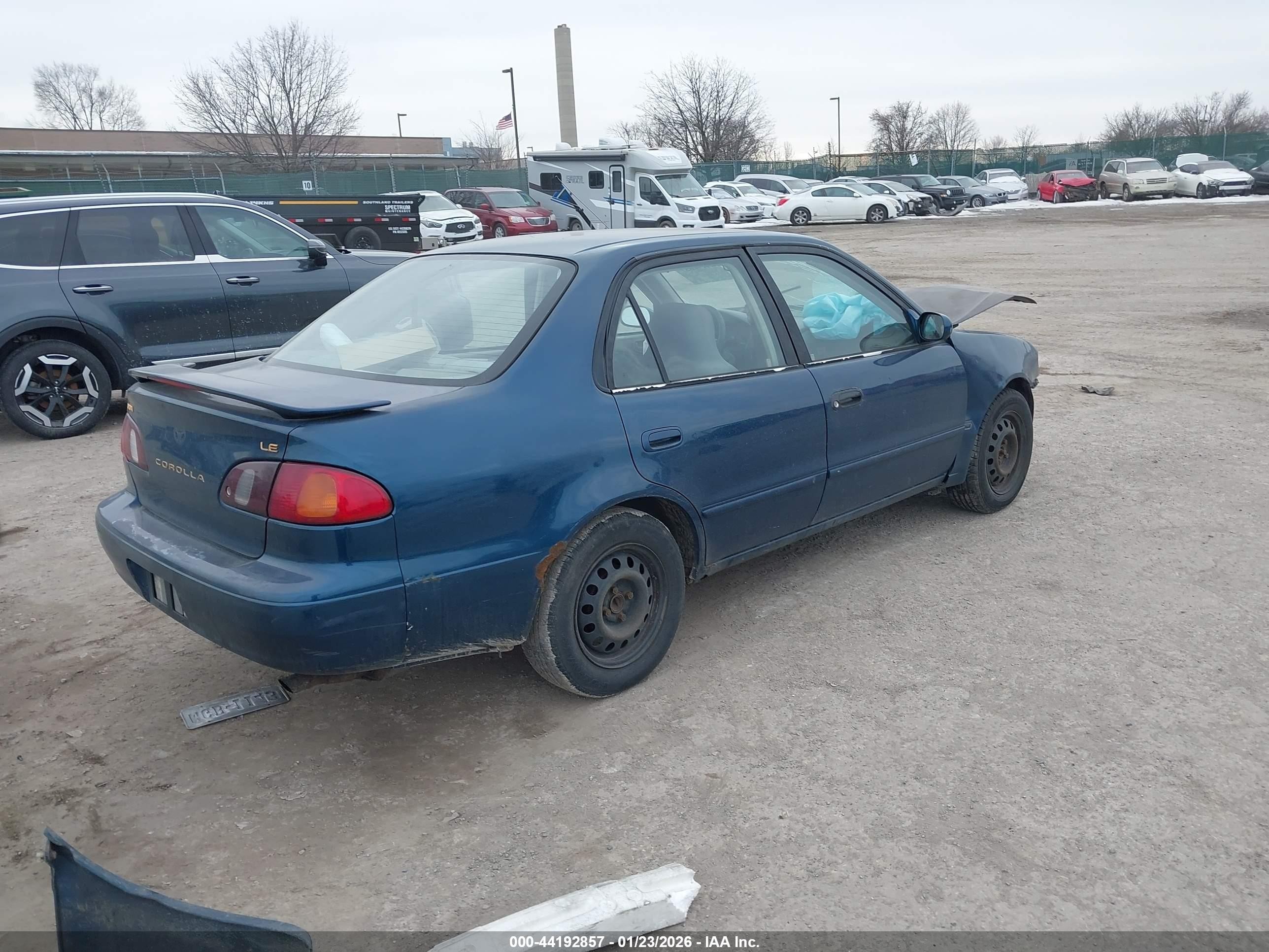 1998 Toyota Corolla Le Blue vin: 2T1BR18E8WC023464