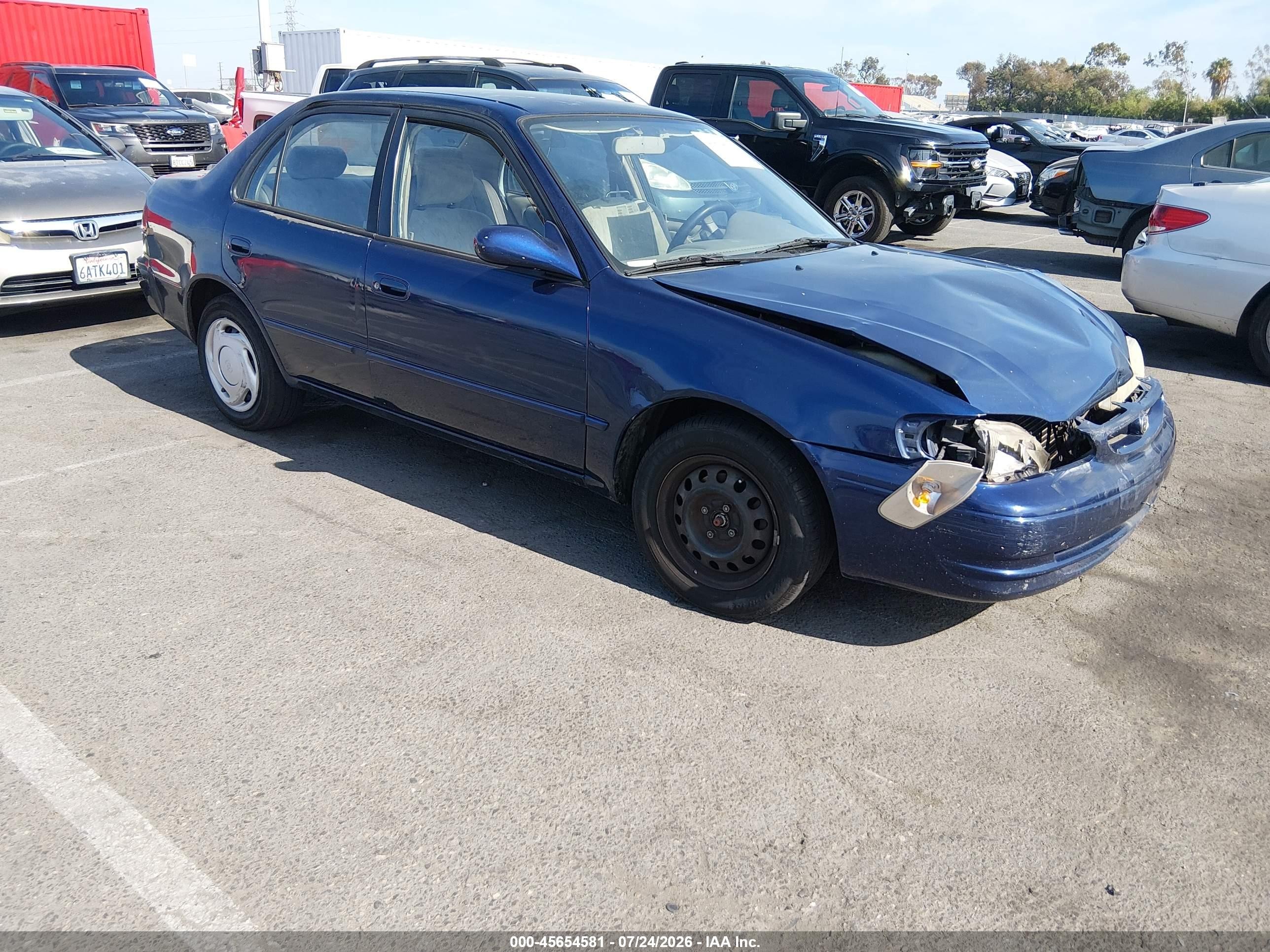 1998 Toyota Corolla Le Blue vin: 2T1BR18E9WC014658