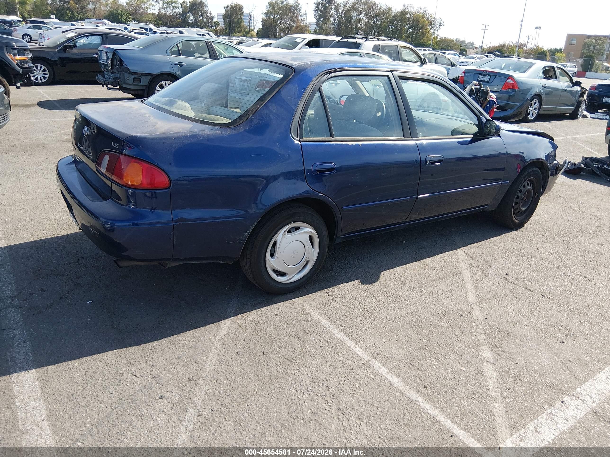 1998 Toyota Corolla Le Blue vin: 2T1BR18E9WC014658