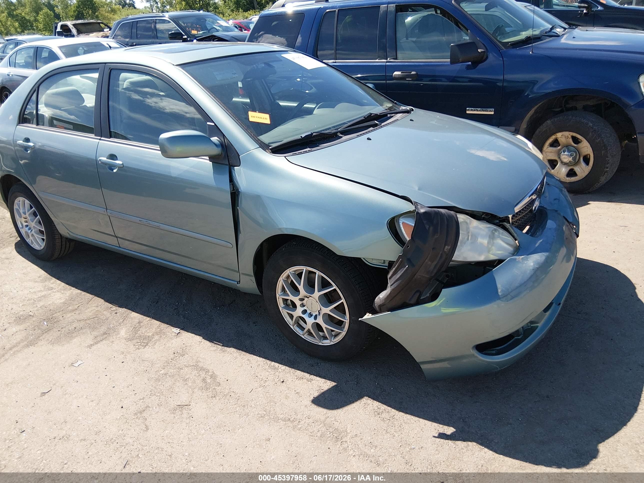 2007 Toyota Corolla Le Green vin: 2T1BR30E07C757461