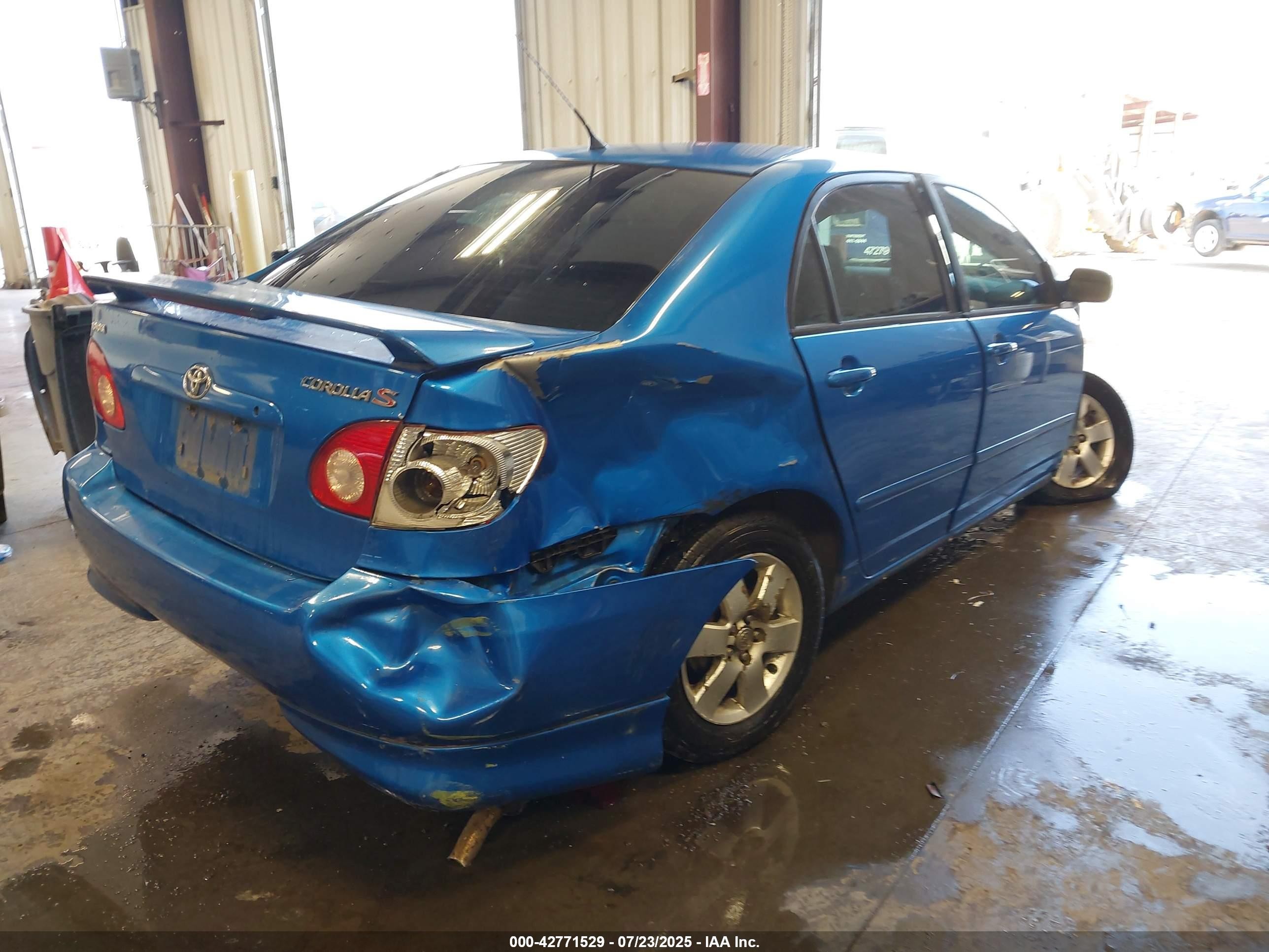 2007 Toyota Corolla S Blue vin: 2T1BR30E07C807260