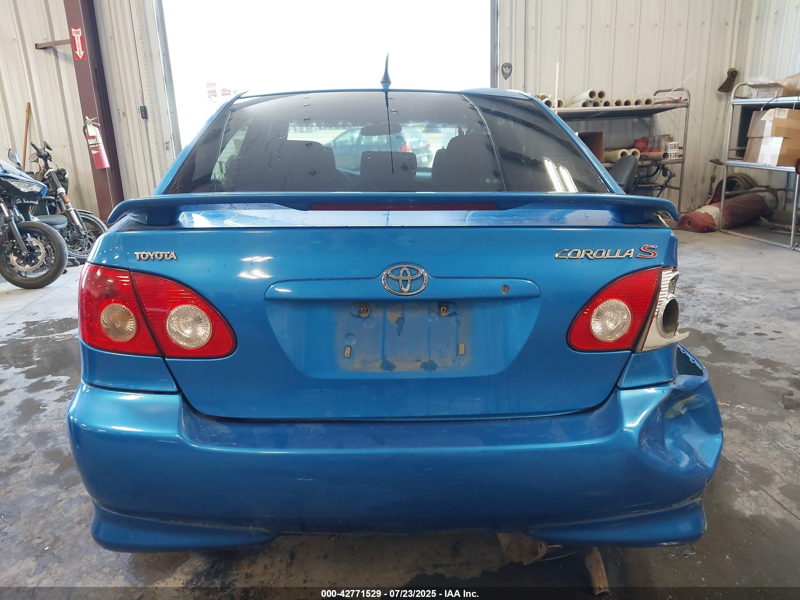 2007 Toyota Corolla S Blue vin: 2T1BR30E07C807260