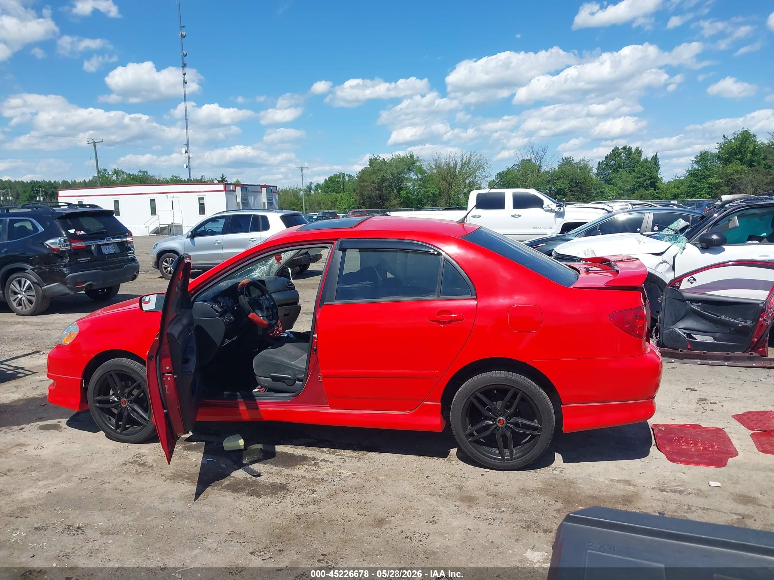 2008 Toyota Corolla S Red vin: 2T1BR30E08C886625