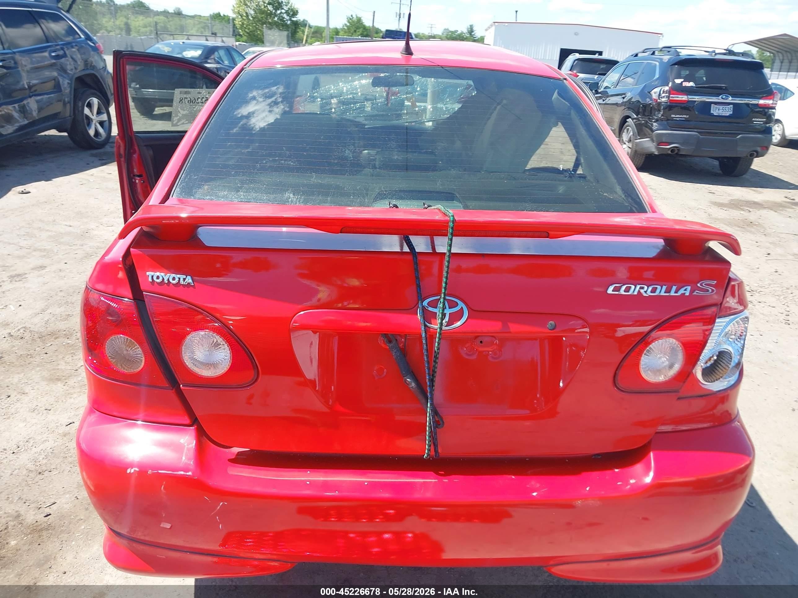 2008 Toyota Corolla S Red vin: 2T1BR30E08C886625