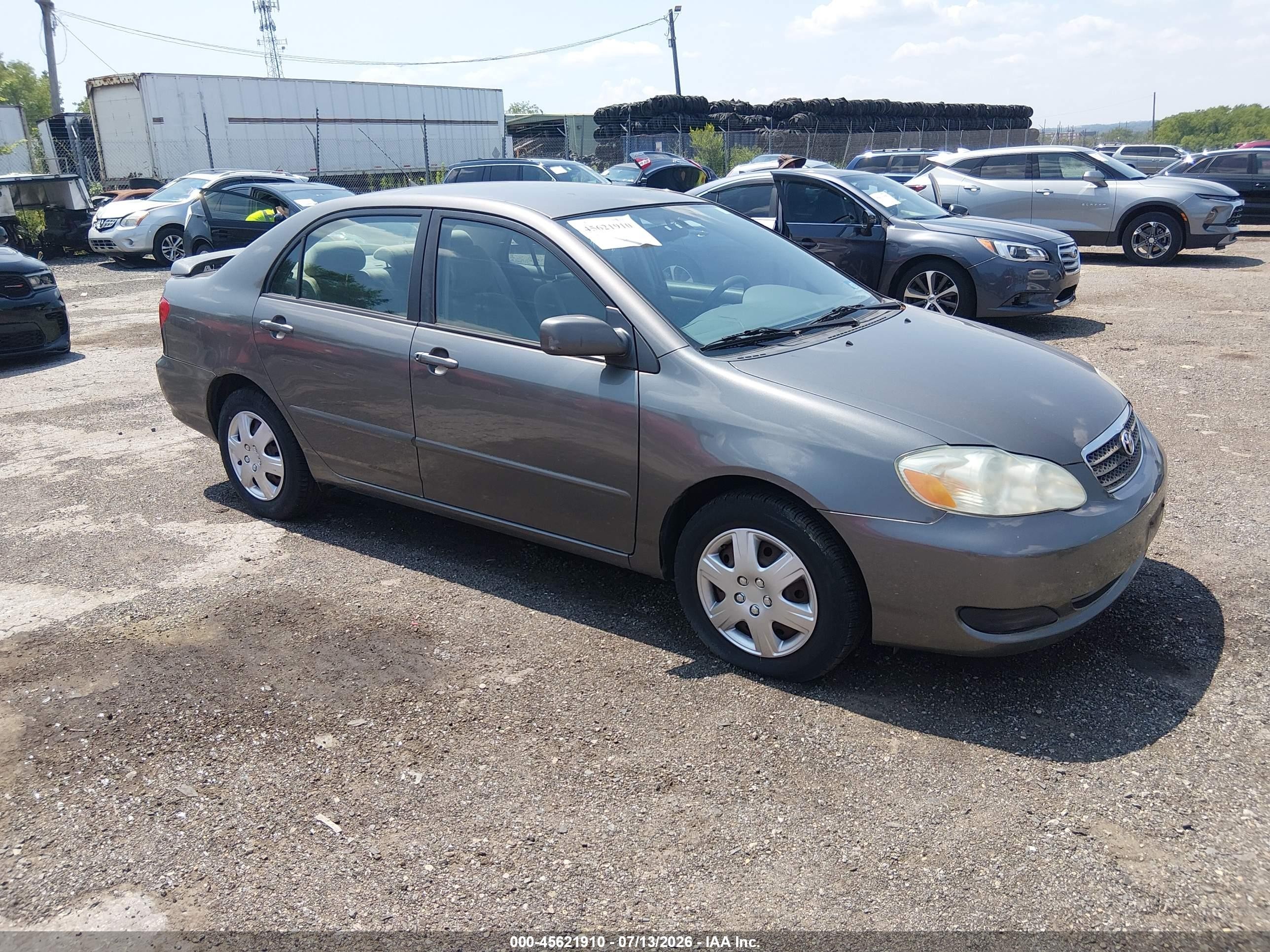 2007 Toyota Corolla Le Gray vin: 2T1BR30E17C780912