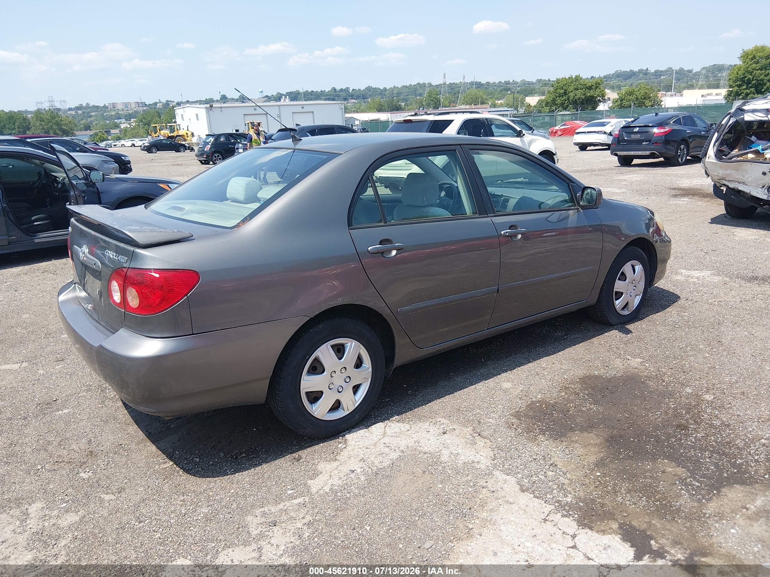 2007 Toyota Corolla Le Gray vin: 2T1BR30E17C780912