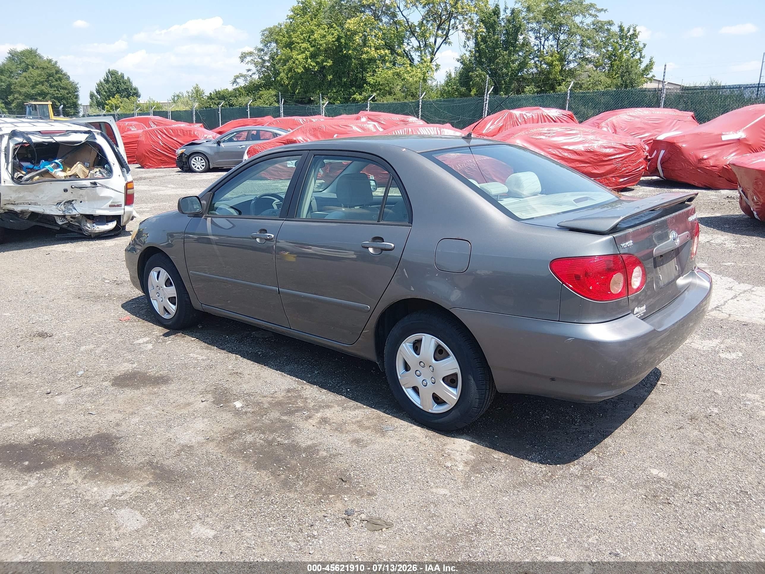 2007 Toyota Corolla Le Gray vin: 2T1BR30E17C780912