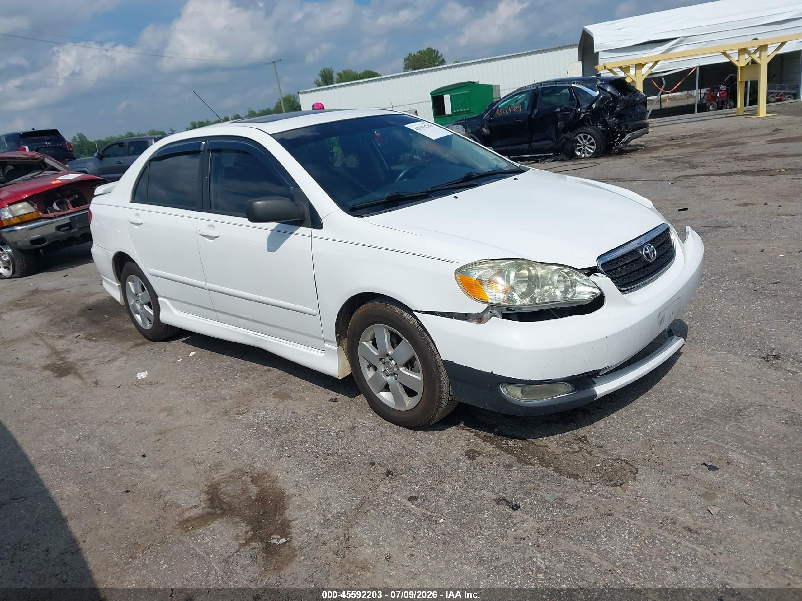 2007 Toyota Corolla S White vin: 2T1BR30E27C758482