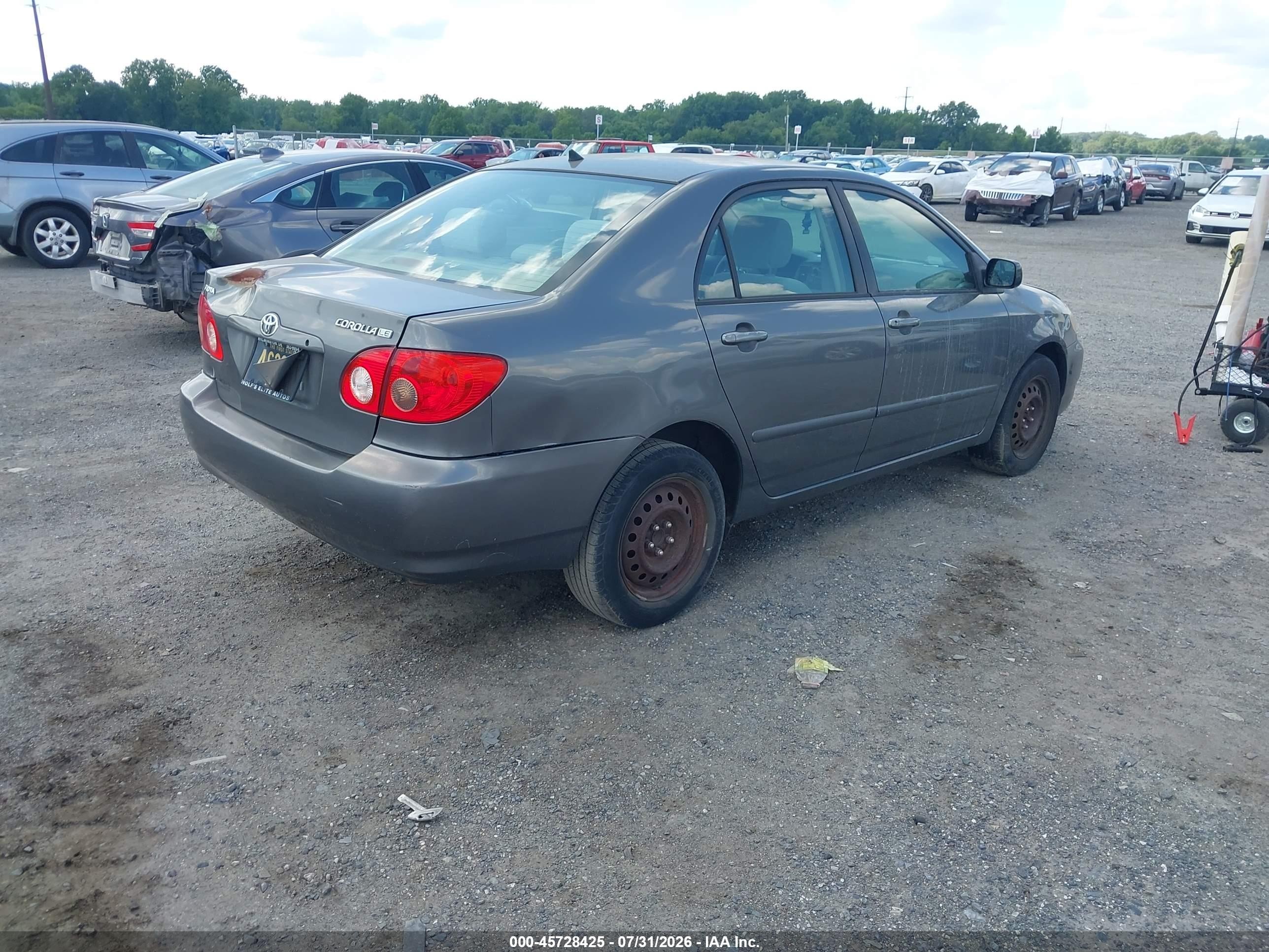 2006 Toyota Corolla Le Gray vin: 2T1BR30E36C574781
