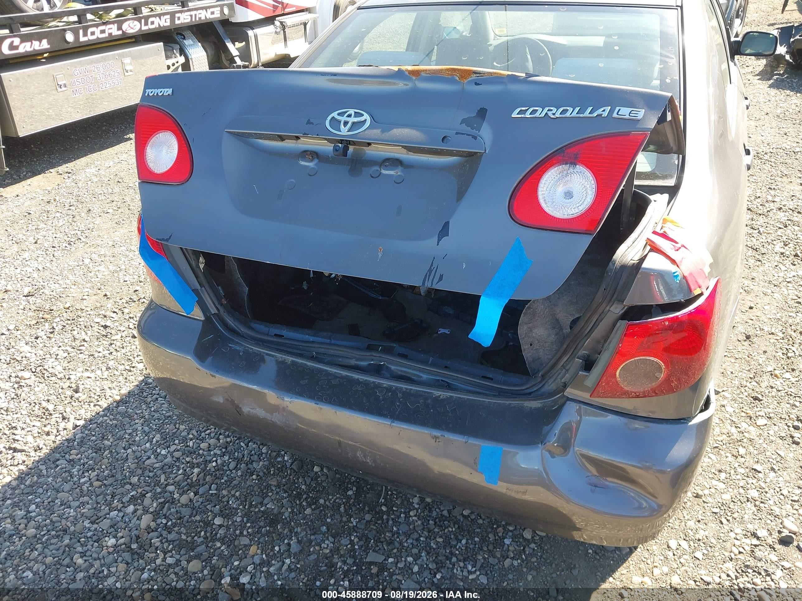 2006 Toyota Corolla Le Gray vin: 2T1BR30E36C583478