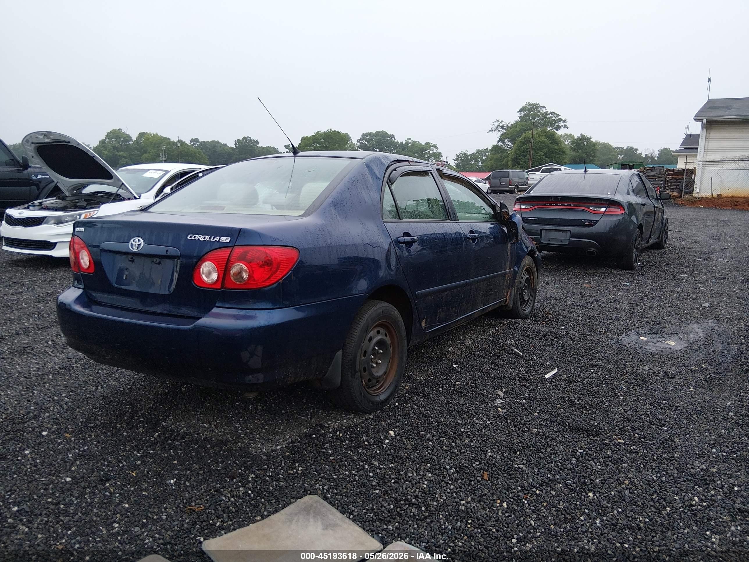 2007 Toyota Corolla Le Blue vin: 2T1BR30E37C830032