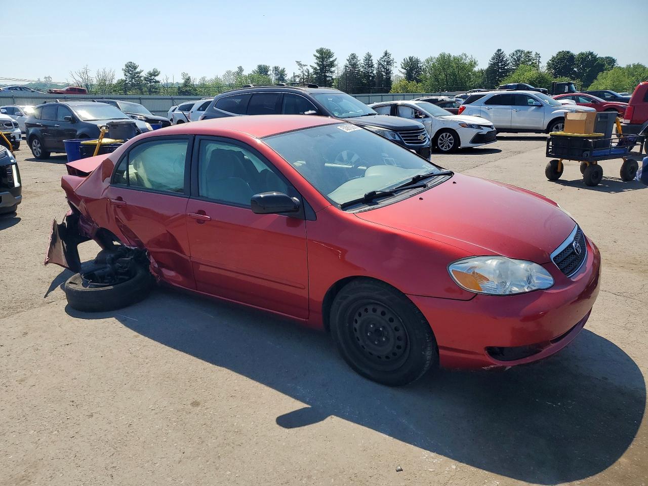 2007 Toyota Corolla Maroon vin: 2T1BR30E37C854086