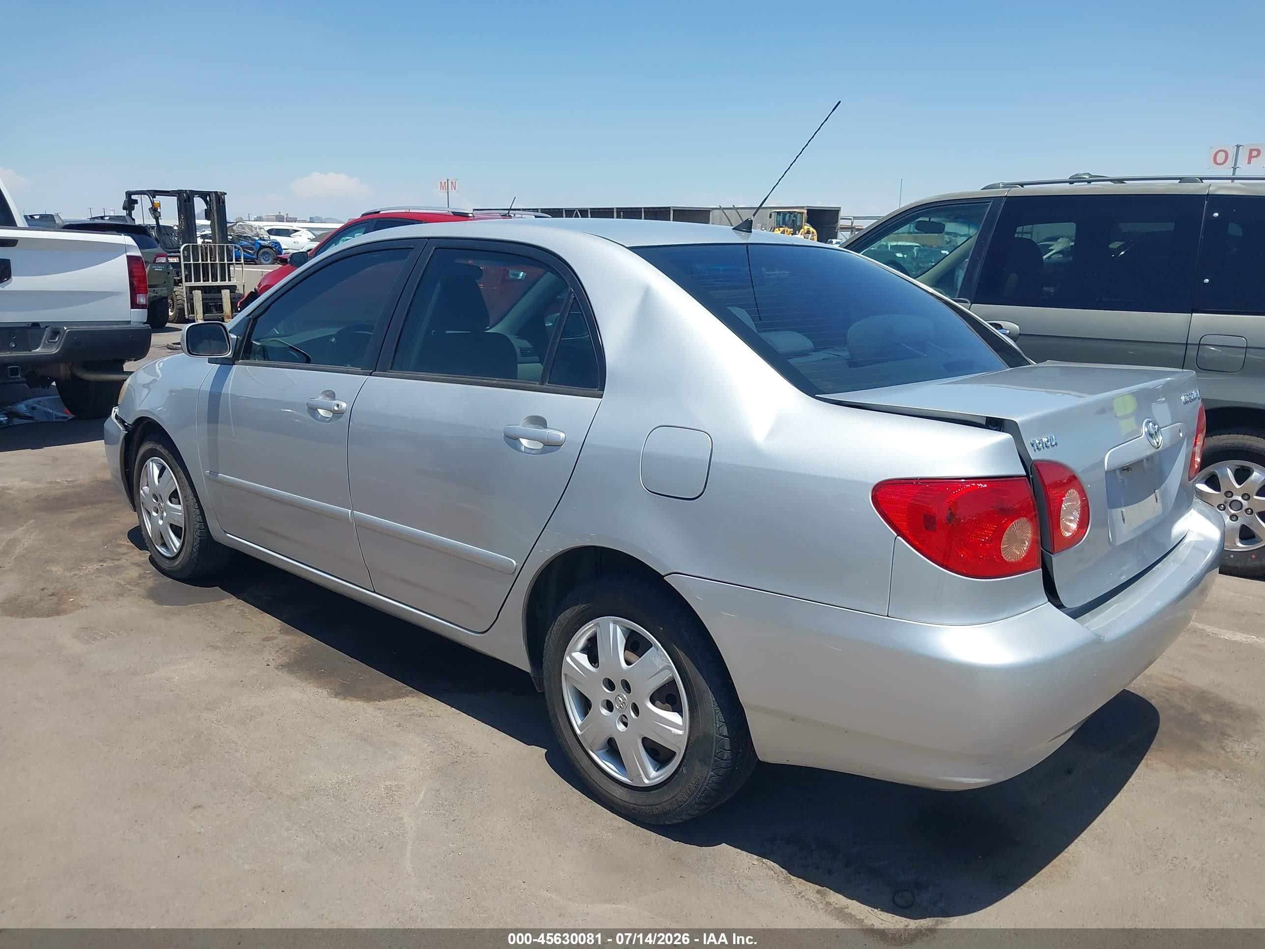 2005 Toyota Corolla Le Silver vin: 2T1BR30E45C387614