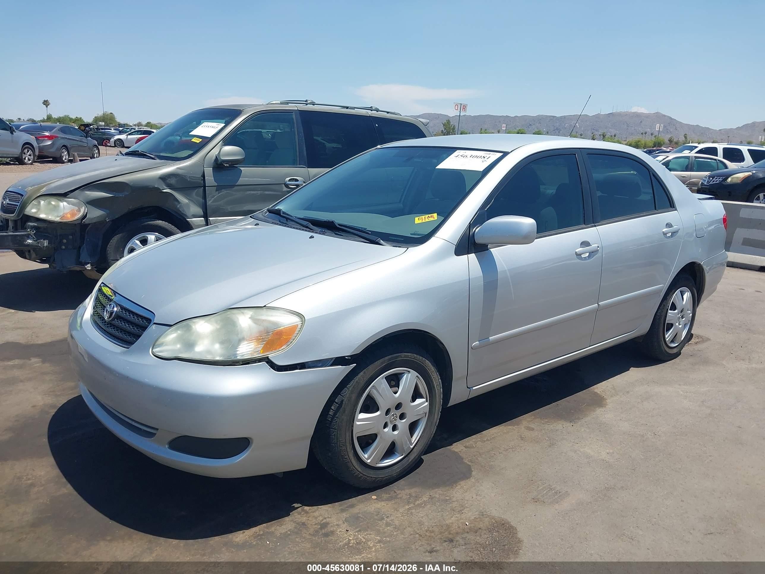 2005 Toyota Corolla Le Silver vin: 2T1BR30E45C387614