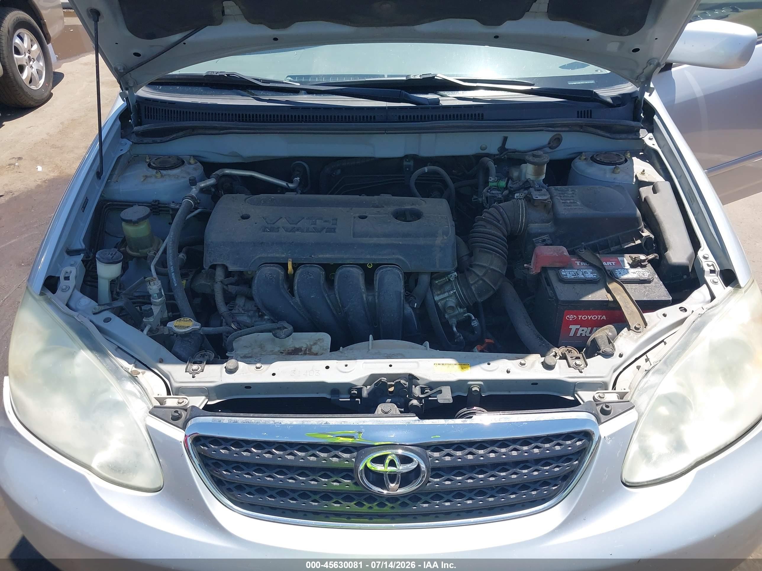 2005 Toyota Corolla Le Silver vin: 2T1BR30E45C387614