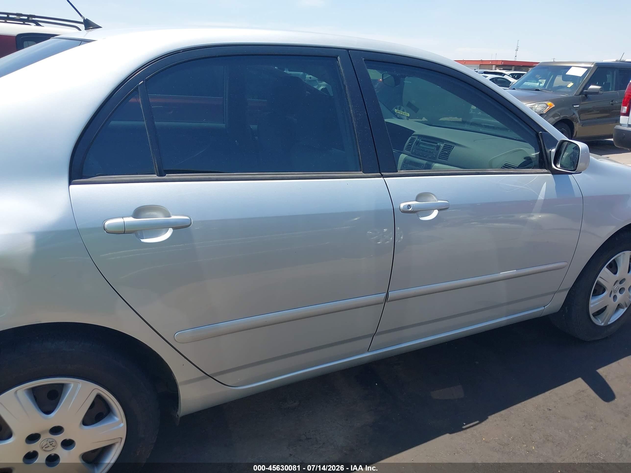 2005 Toyota Corolla Le Silver vin: 2T1BR30E45C387614