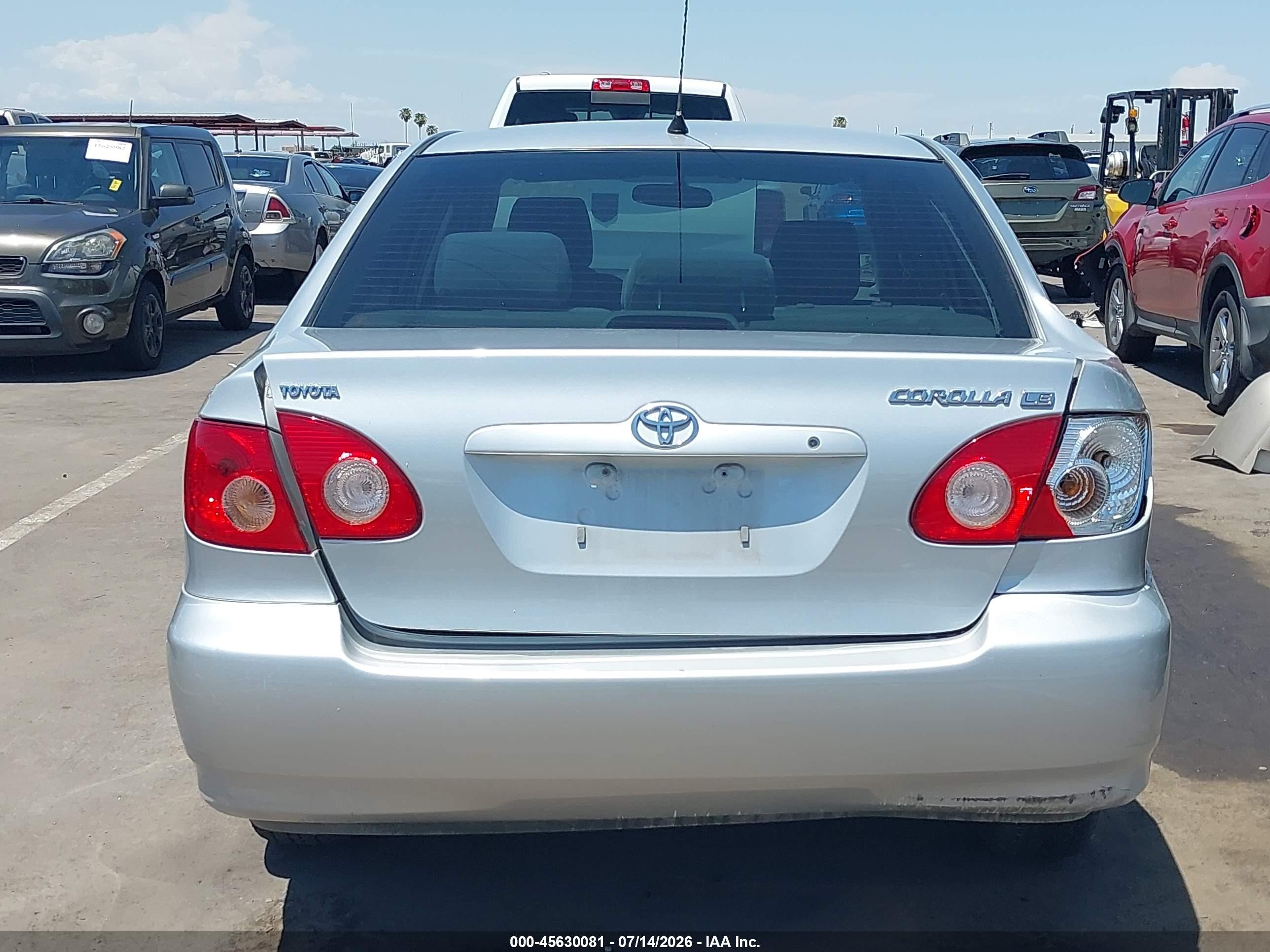 2005 Toyota Corolla Le Silver vin: 2T1BR30E45C387614