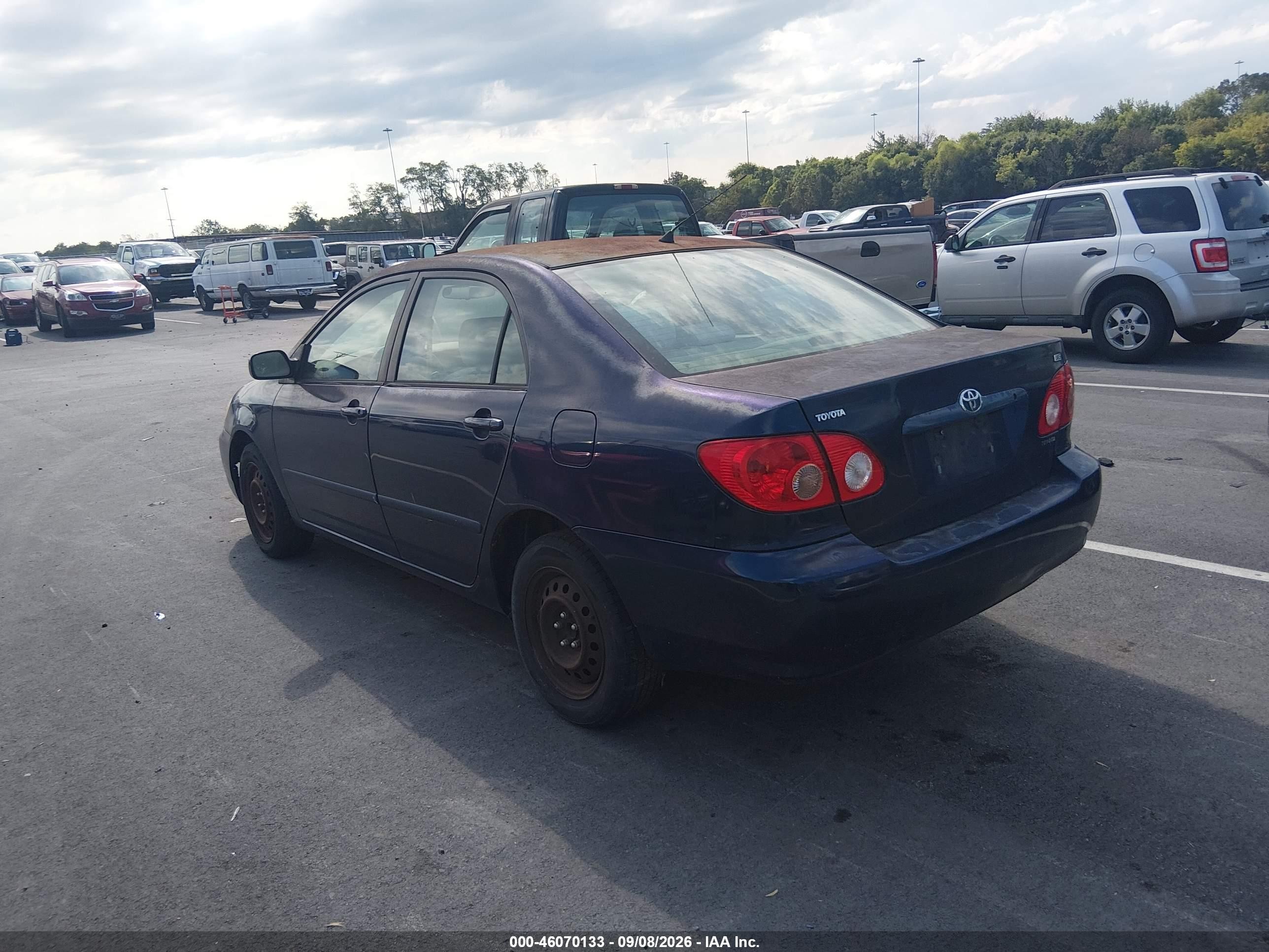 2007 Toyota Corolla Le Синий vin: 2T1BR30E47C759410